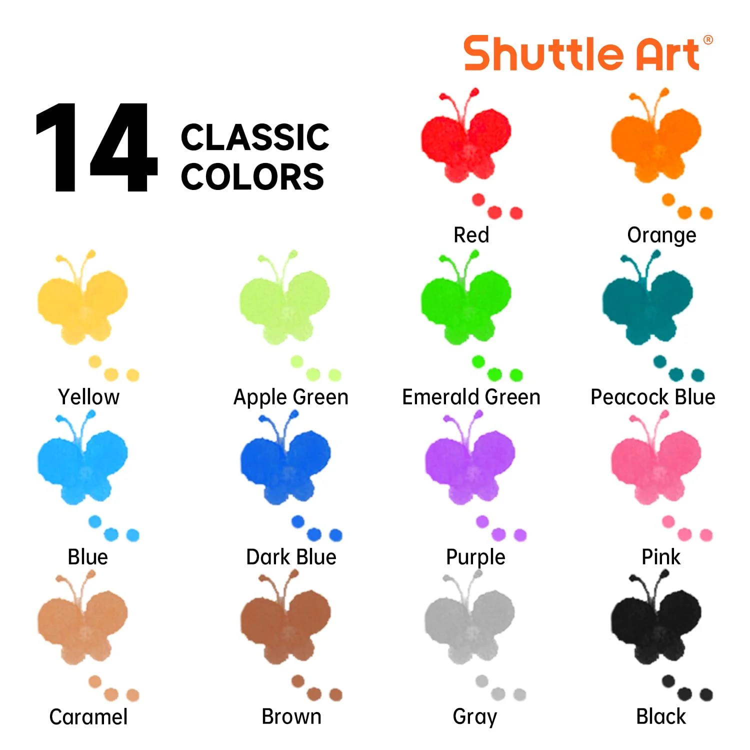 Shuttle Art 14 Farben Bingo Dabbers Stifte, Dot Marker auswaschbar für kinder(40ml) mit 20 einzigartigen Mustern von Activity Book für Kinder-Kunstaktivitäten, Baby Dot Stifte ungiftig auf Wasserbasis - Image 8