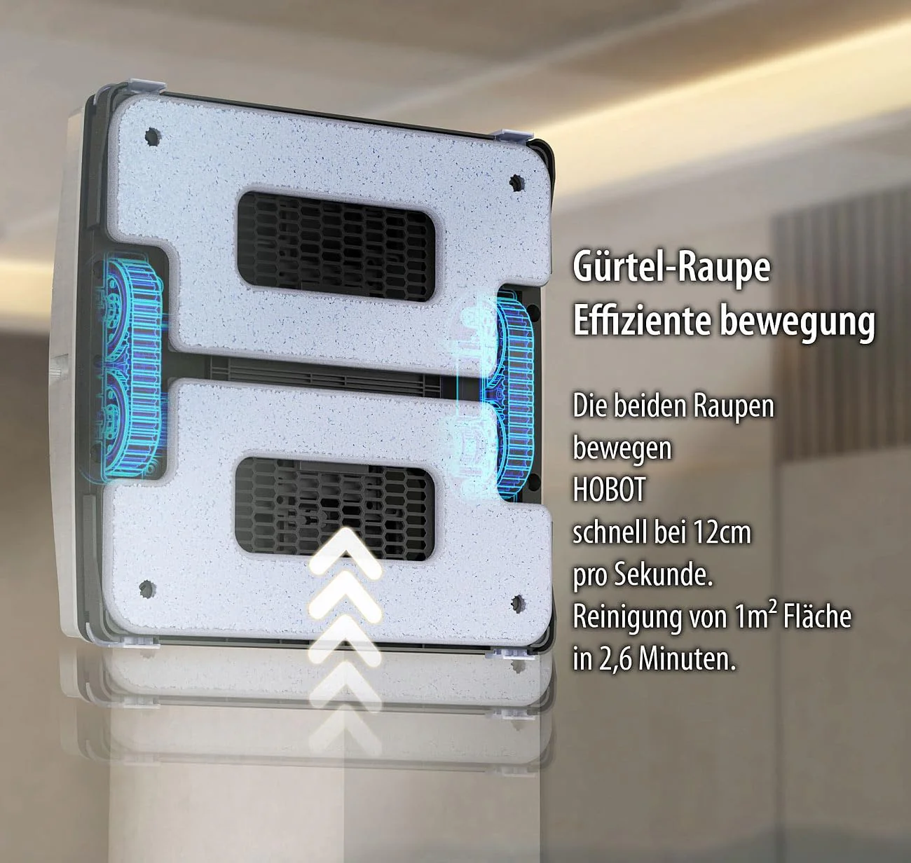 Sichler Exclusive Fensterputz-Roboter Akku: HOBOT S6 Pro Profi-Fensterputz-Roboter, Versandrückläufer (Fensterputz-Roboter Sprüh, Fensterputzroboter, Scheibenwischer) - Image 9