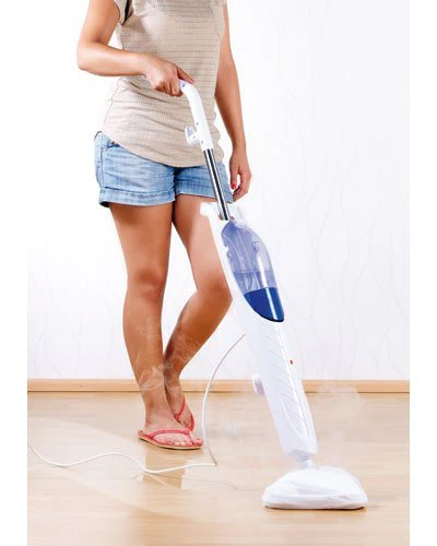 Sichler Haushaltsgeräte Dampfbesen: Kompakter Dampfreiniger mit 1.500 Watt, für Hart- und Teppichböden (Dampfwischer, Dampfreinger, Dampfsauger) - Image 2