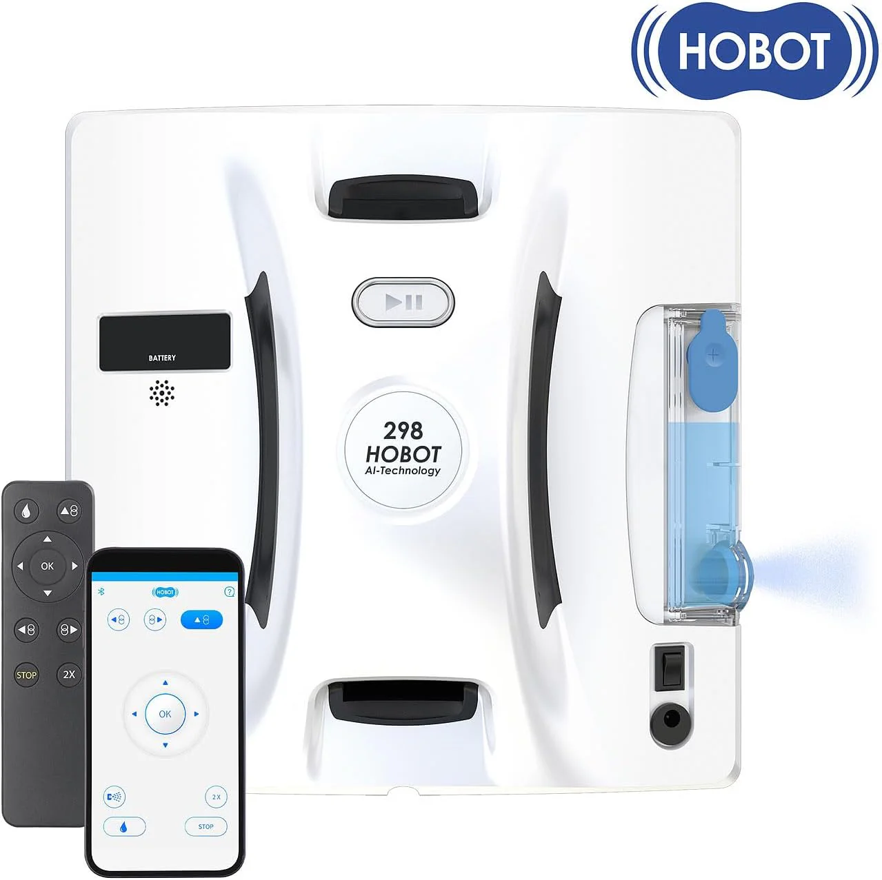 Sichler Haushaltsgeräte Fensterputzroboter: HOBOT-298 Profi-Fensterputz-Roboter mit Sprüh-Funktion, App-Steuerung (Hobot Fensterputzroboter, Profi Fensterputzroboter, Fensterreinigung) - Image 13