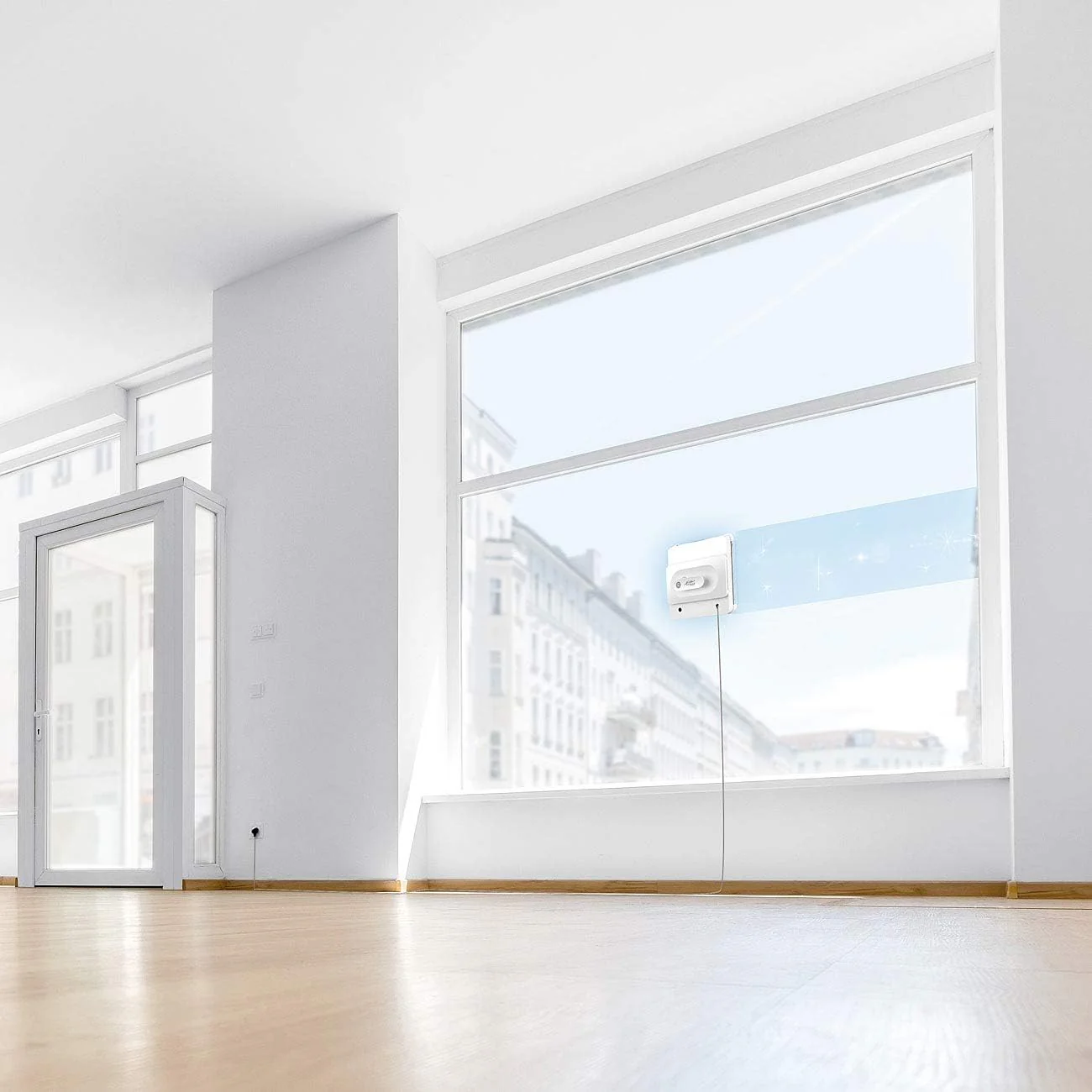 Sichler Haushaltsgeräte Fensterreinigungsroboter: Profi-Fensterputz-Roboter PR-040 mit Bluetooth, App & Sicherungs-Seil (Fenstersauger, Fensterputzroboter Akku, Fensterreinigung) - Image 2