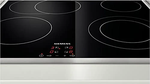 Siemens ET645HN17E Kochfeld Elektro, 58.3 cm, Flachrahmen-Design, Digitales Funktionsdisplay, schwarz