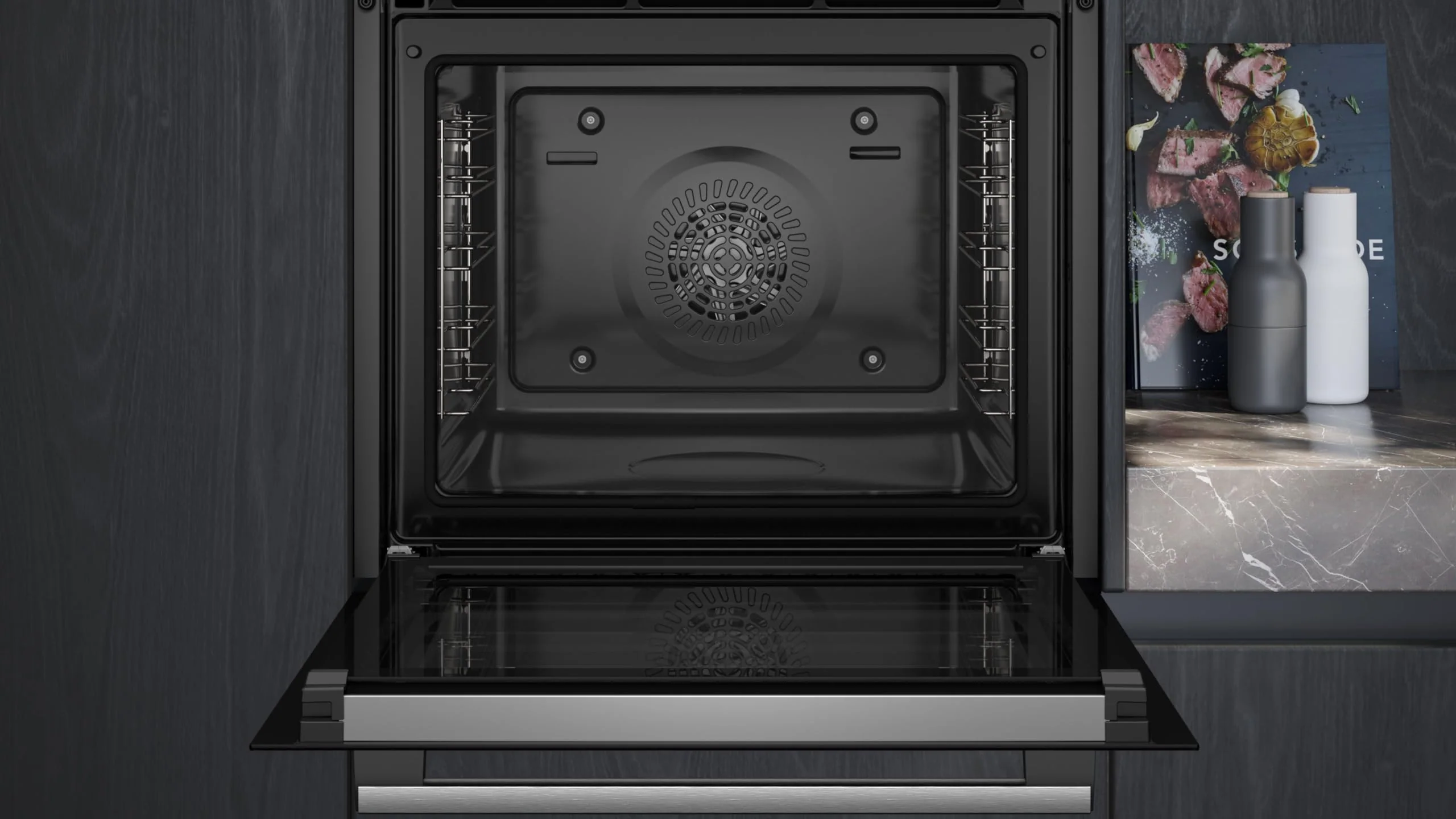Siemens HB572ABS3, iQ300, Einbau-Backofen 60 x 60 cm, Air Fry, activeClean Pyrolyse Selbstreinung, LED-Touchbedienung, 3D Heißluft, Schnellaufheizung, cookControl10 Automatikprogramme, Edelstahl - Image 5