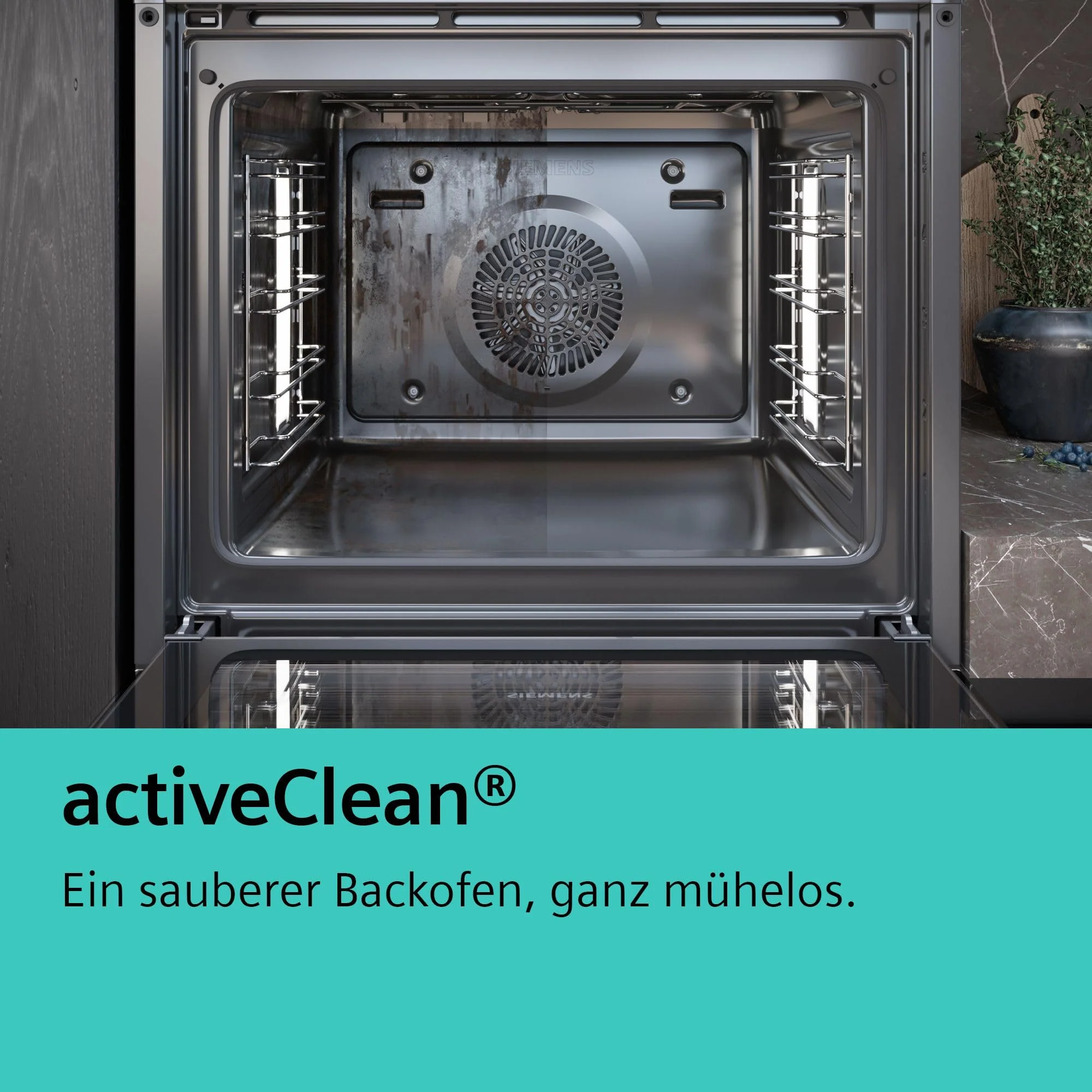 Siemens HB572ABS3, iQ300, Einbau-Backofen 60 x 60 cm, Air Fry, activeClean Pyrolyse Selbstreinung, LED-Touchbedienung, 3D Heißluft, Schnellaufheizung, cookControl10 Automatikprogramme, Edelstahl - Image 7