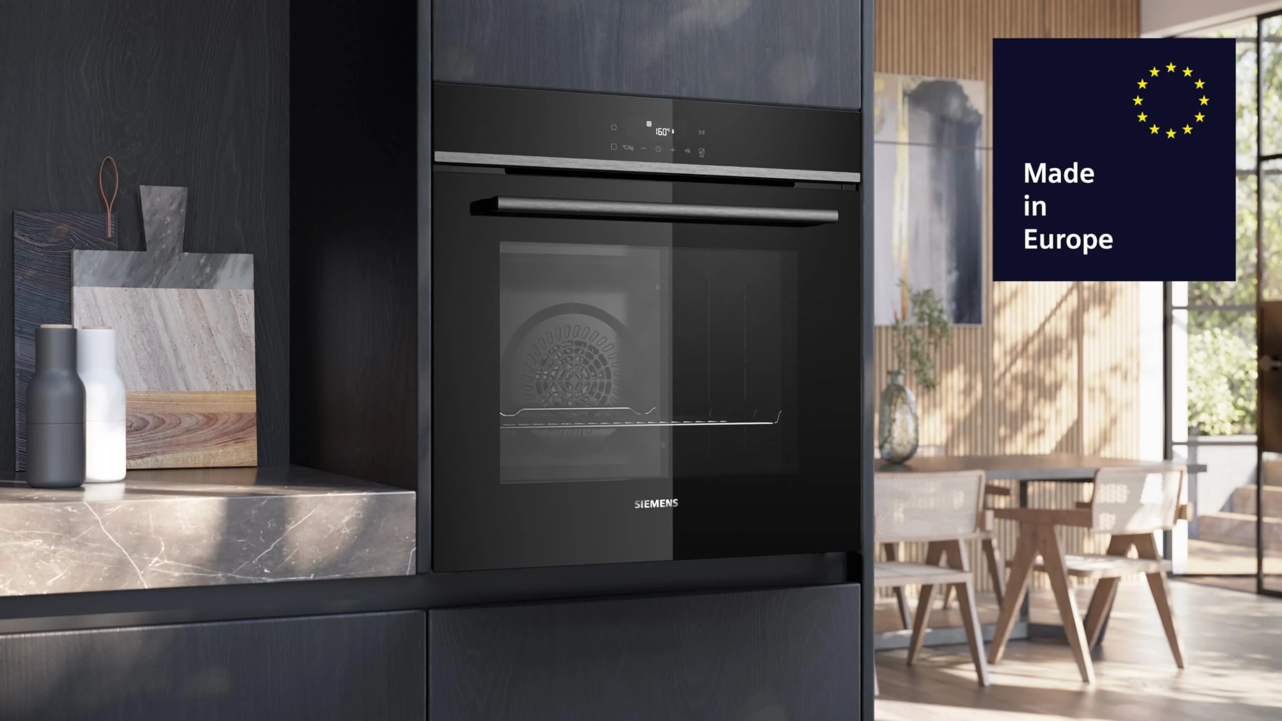 Siemens HB572ABS3, iQ300, Einbau-Backofen 60 x 60 cm, Air Fry, activeClean Pyrolyse Selbstreinung, LED-Touchbedienung, 3D Heißluft, Schnellaufheizung, cookControl10 Automatikprogramme, Edelstahl - Image 9