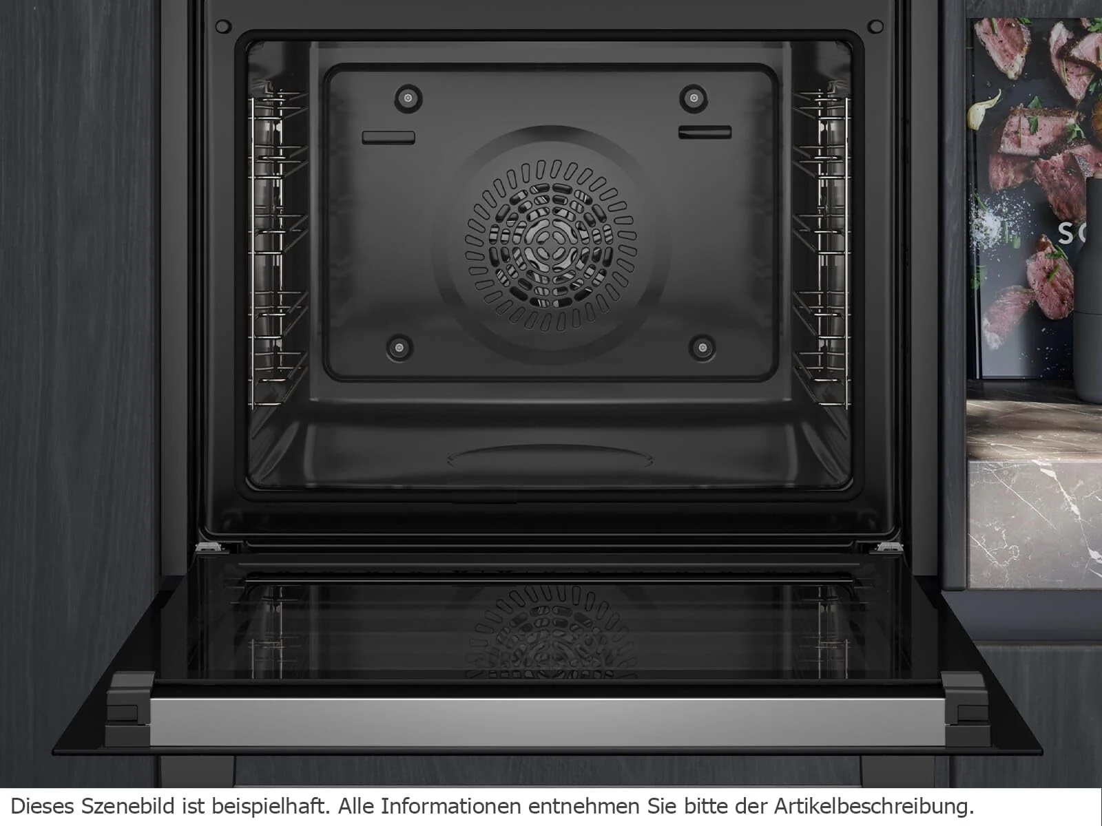 Siemens HB578GBS3, iQ500, Einbau-Backofen 60 x 60 cm, activeClean Pyrolyse Selbstreinung, TFT-Display, 3D Heißluft, Schnellaufheizung, cookControl40 Automatikprogramme, softMove, Edelstahl - Image 7