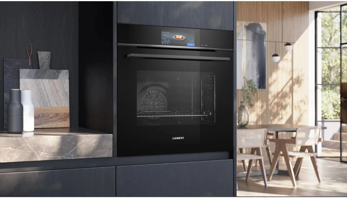 Siemens HB778G3B1,Q700 Smarter Einbau-Backofen, 60 x 60 cm, Made in Germany, Pyrolyse & Hydrolyse Selbstreinigung, Bratenthermometer, Air Fry, Backautomatik, Farbiger Touchscreen, 4D Heißluft, Schwarz - Image 5