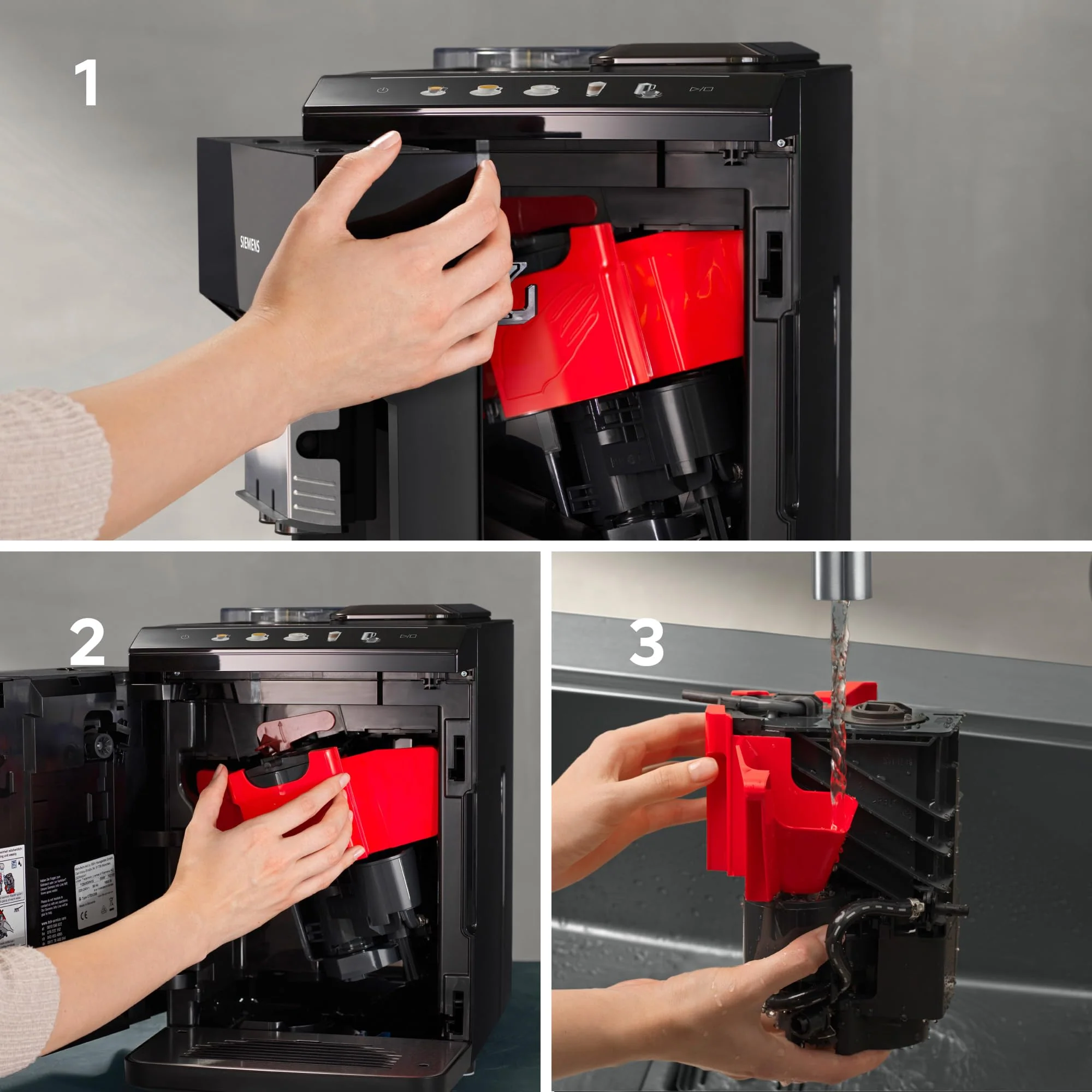 Siemens Kaffeevollautomat EQ500 classic, farbiges TFT-Display, 5 Kaffee- und Milchgetränke, Doppeltassenfunktion, einfache Reinigung, entnehmbare Brüheinheit, mit Milchschlauch, Schwarz, TP511E19 - Image 7