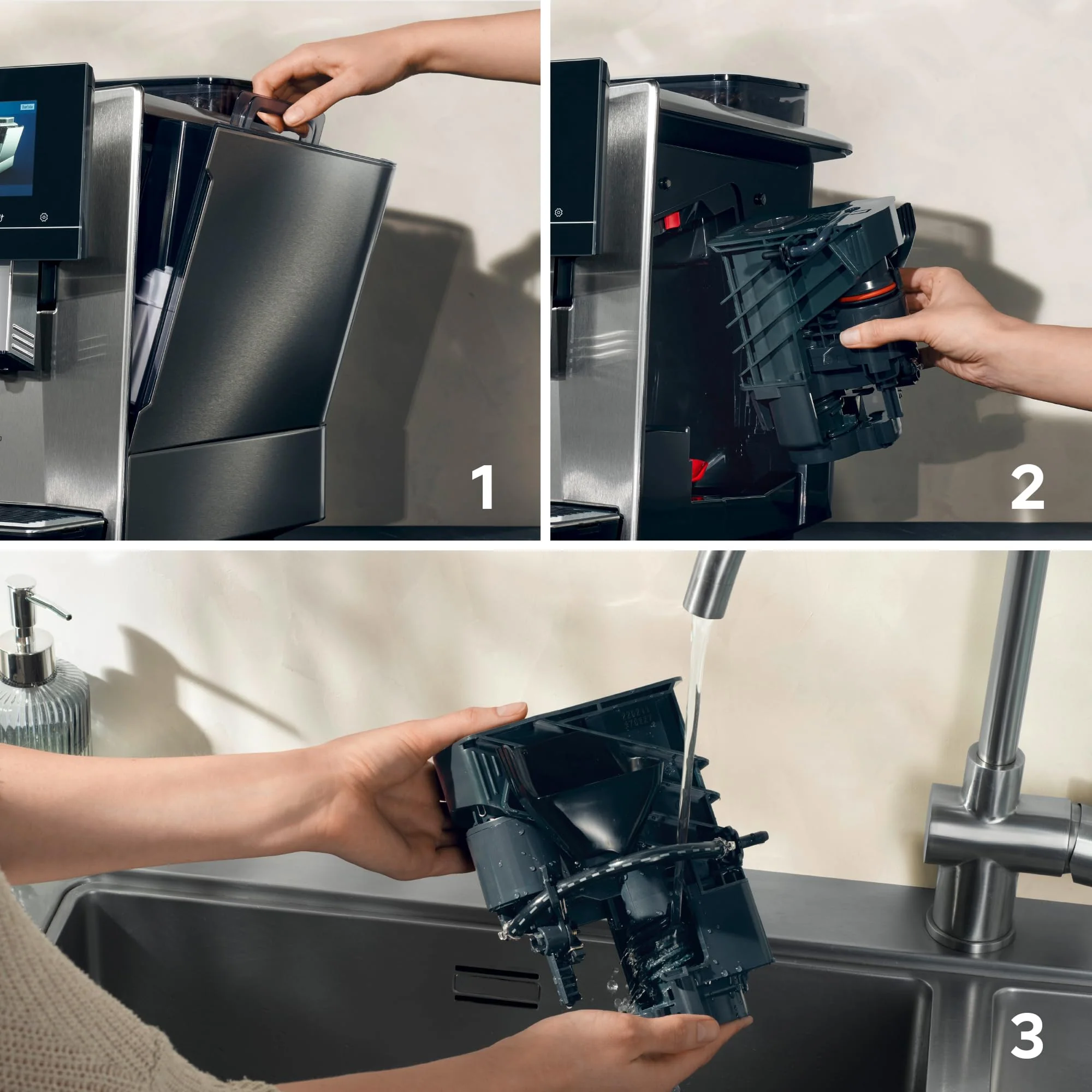 SIEMENS Kaffeevollautomat EQ900, großes farbiges TFT-Display, 36 Heiß- und Kaltgetränke, Cold Brew, super leise, Keramikmahlwerk, Doppeltassenfunktion, Steuerung per App, Edelstahl, TQ905D03 - Image 10