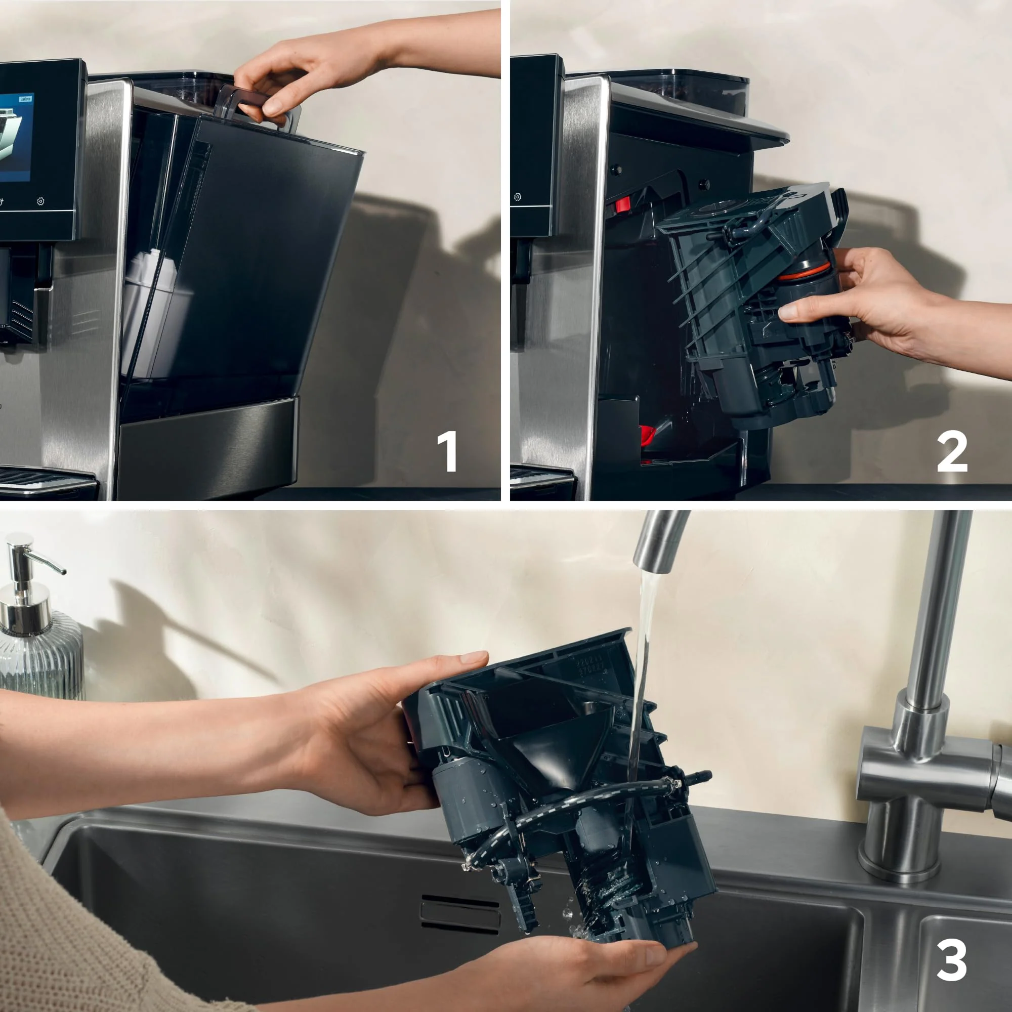 Siemens Kaffeevollautomat EQ900 plus, großes farbiges TFT-Display, autom. Reinigungsystem via Kartuschen, 36 Heiß- und Kaltgetränke, Cold Brew, Doppeltassenfunktion, super leise, Edelstahl, TQ903DZ3 - Image 10