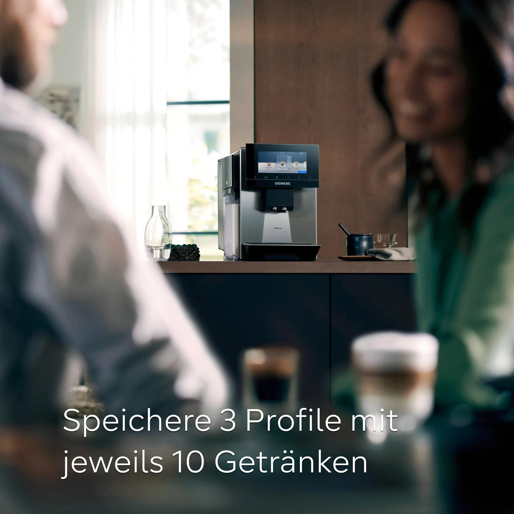 Siemens Kaffeevollautomat EQ900 plus, großes farbiges TFT-Display, autom. Reinigungsystem via Kartuschen, 36 Heiß- und Kaltgetränke, Cold Brew, Doppeltassenfunktion, super leise, Edelstahl, TQ903DZ3 - Image 11