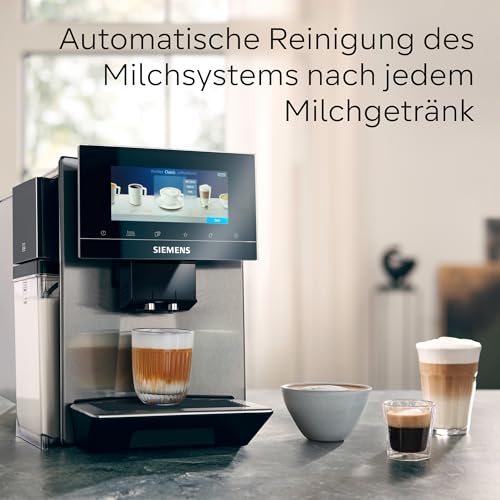 Siemens Kaffeevollautomat EQ900 plus, großes farbiges TFT-Display, autom. Reinigungsystem via Kartuschen, 36 Heiß- und Kaltgetränke, Cold Brew, Doppeltassenfunktion, super leise, Edelstahl, TQ903DZ3 - Image 5