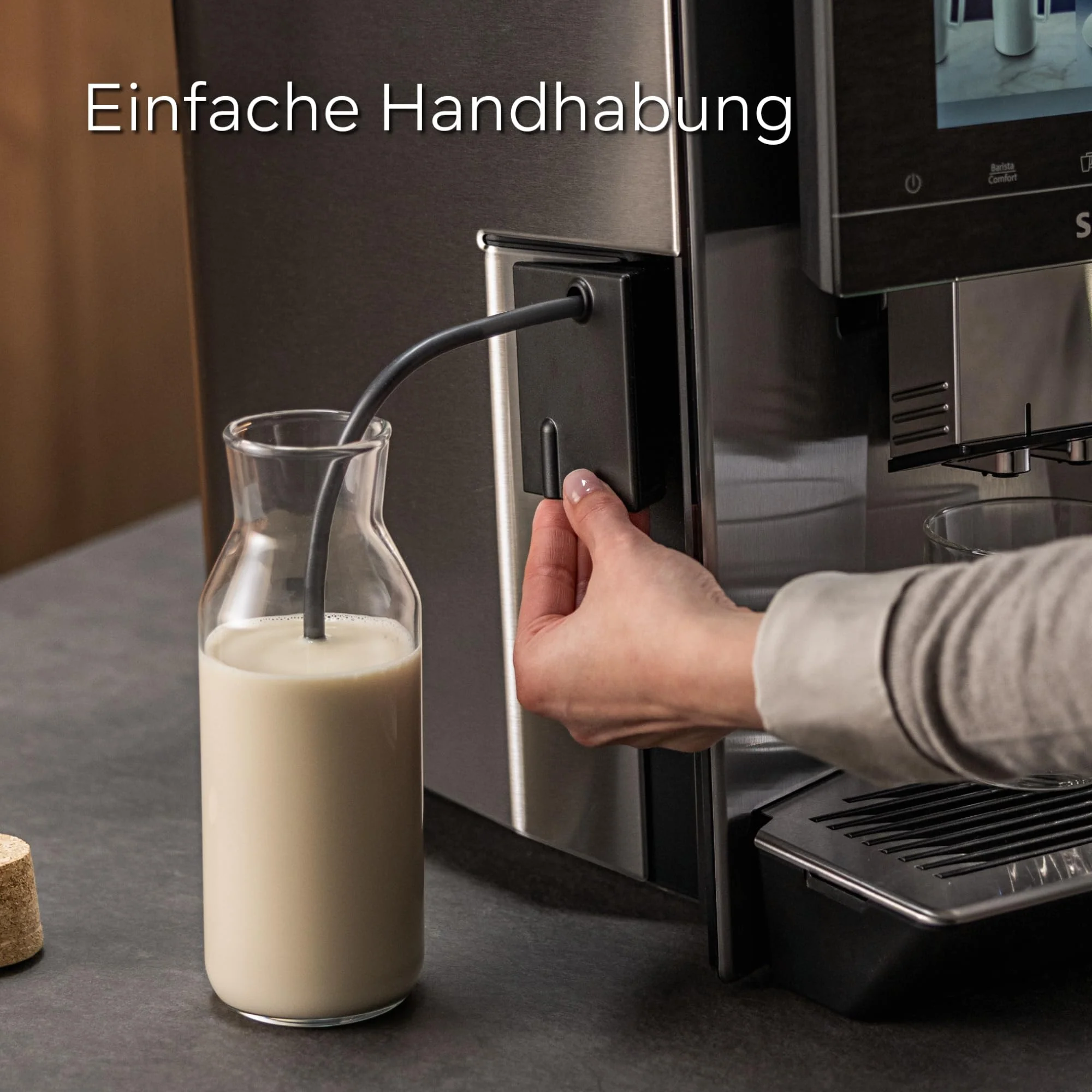 Siemens Kaffeevollautomat EQ900 TQ905D03, App-Steuerung & Milchbehälter-Adapter TZ70001, zur Nutzung externer Milchbehältnisse - Image 3