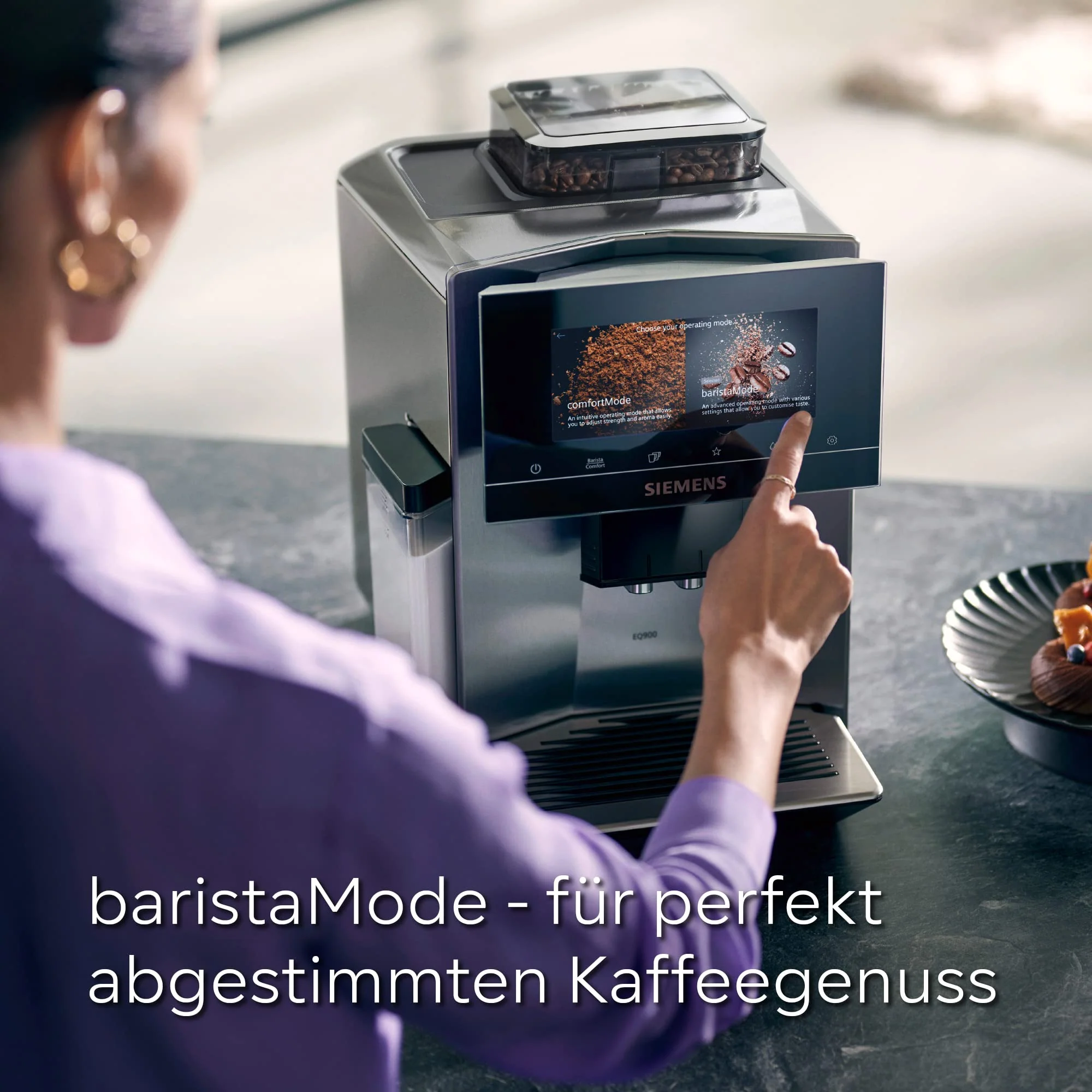 Siemens Kaffeevollautomat EQ900 TQ905D03, App-Steuerung & Milchbehälter-Adapter TZ70001, zur Nutzung externer Milchbehältnisse - Image 5