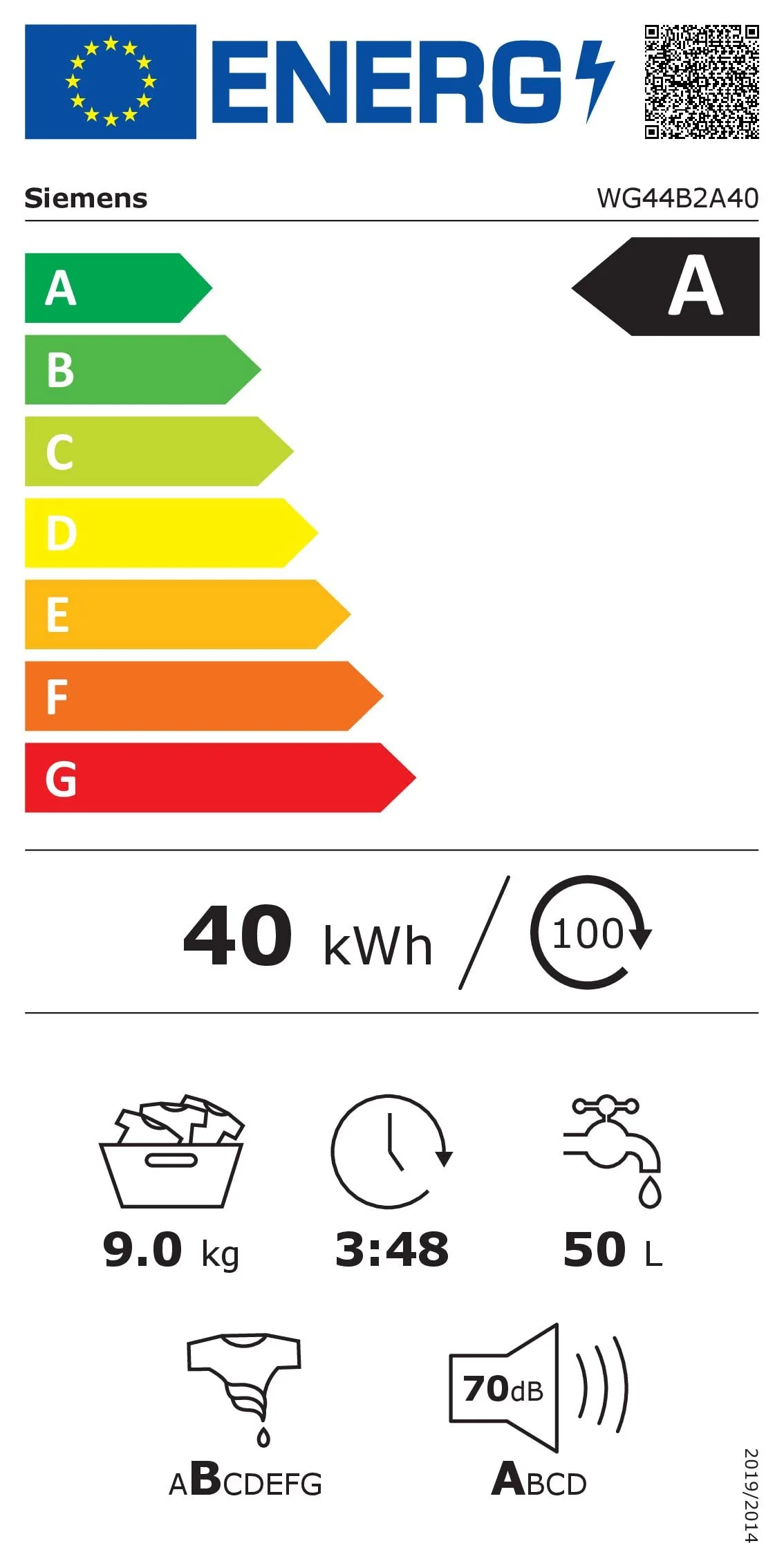 Siemens WG44B2A40 iQ700 Smarte Waschmaschine 9 kg, 1400 UpM, iDos - Intelligente Waschmittel-Dosierung, speedPack XL Beschleunigen Sie Ihre Programme, iQdive-Motor - 10 Jahre Garantie - Image 8