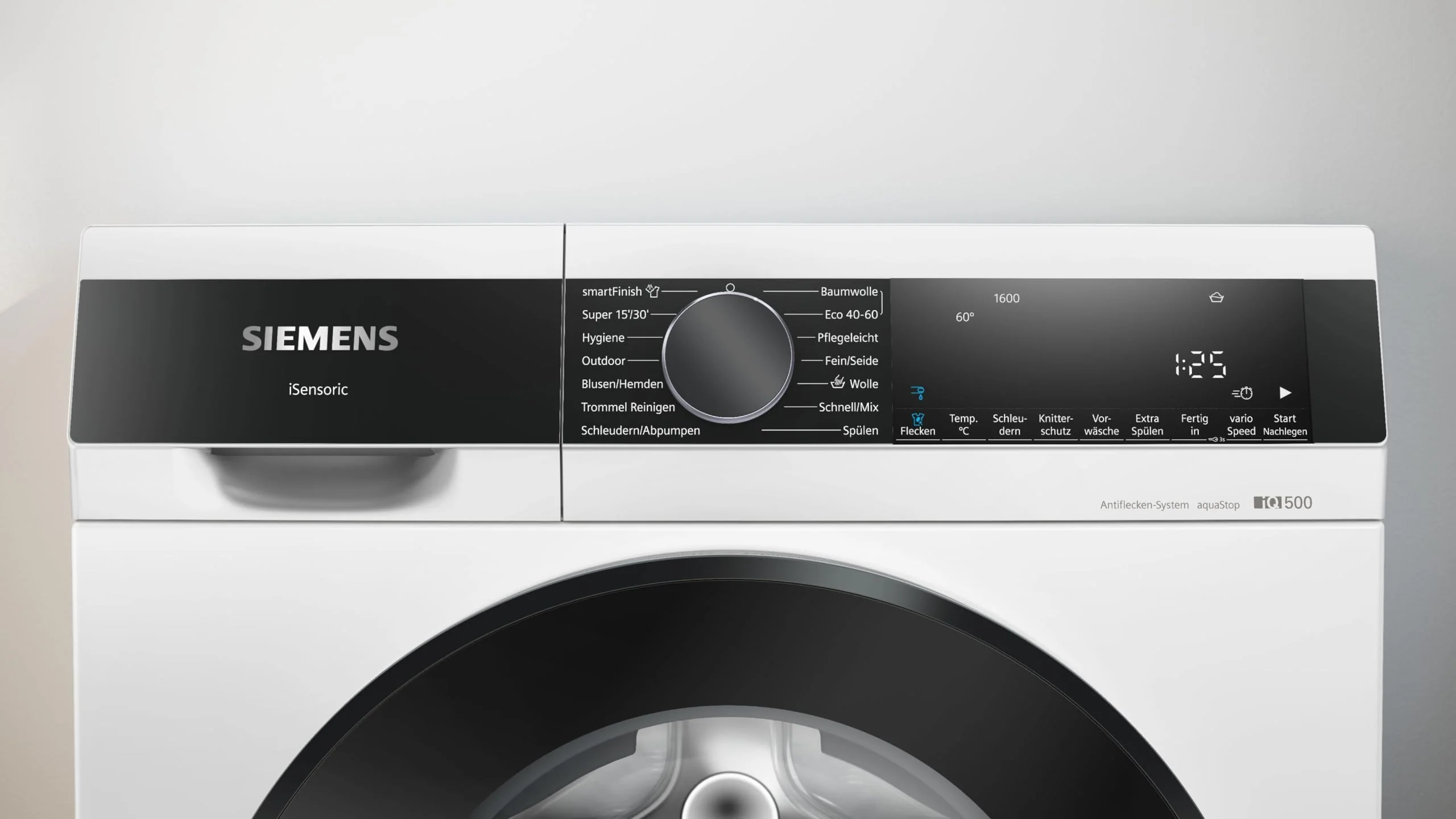 Siemens WG56G2Z40 Waschmaschine iQ500, Frontlader mit 10kg Fassungsvermögen, 1600 UpM, speedPack L, smartFinish, Antiflecken-System, LED-Display, Weiß, 60cm - Image 5