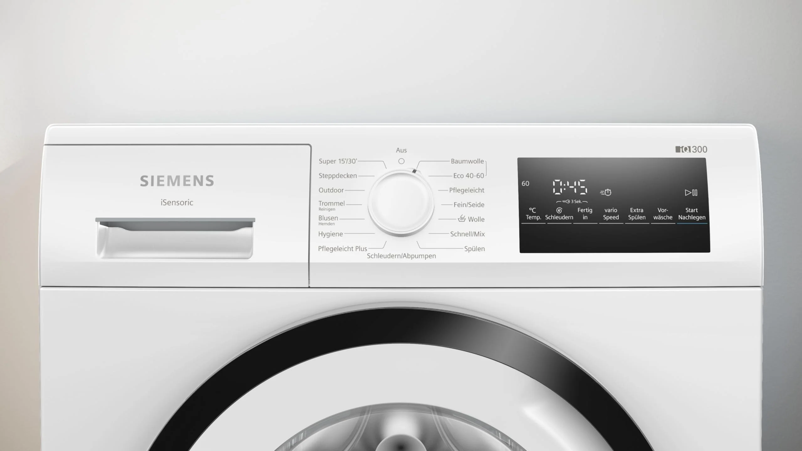 Siemens WM14N223 Waschmaschine iQ300, Frontlader mit 7kg Fassungsvermögen, 1400 UpM, speedPack L, LED-Display,Outdoor-Programm, Weiß, 60cm - Image 4