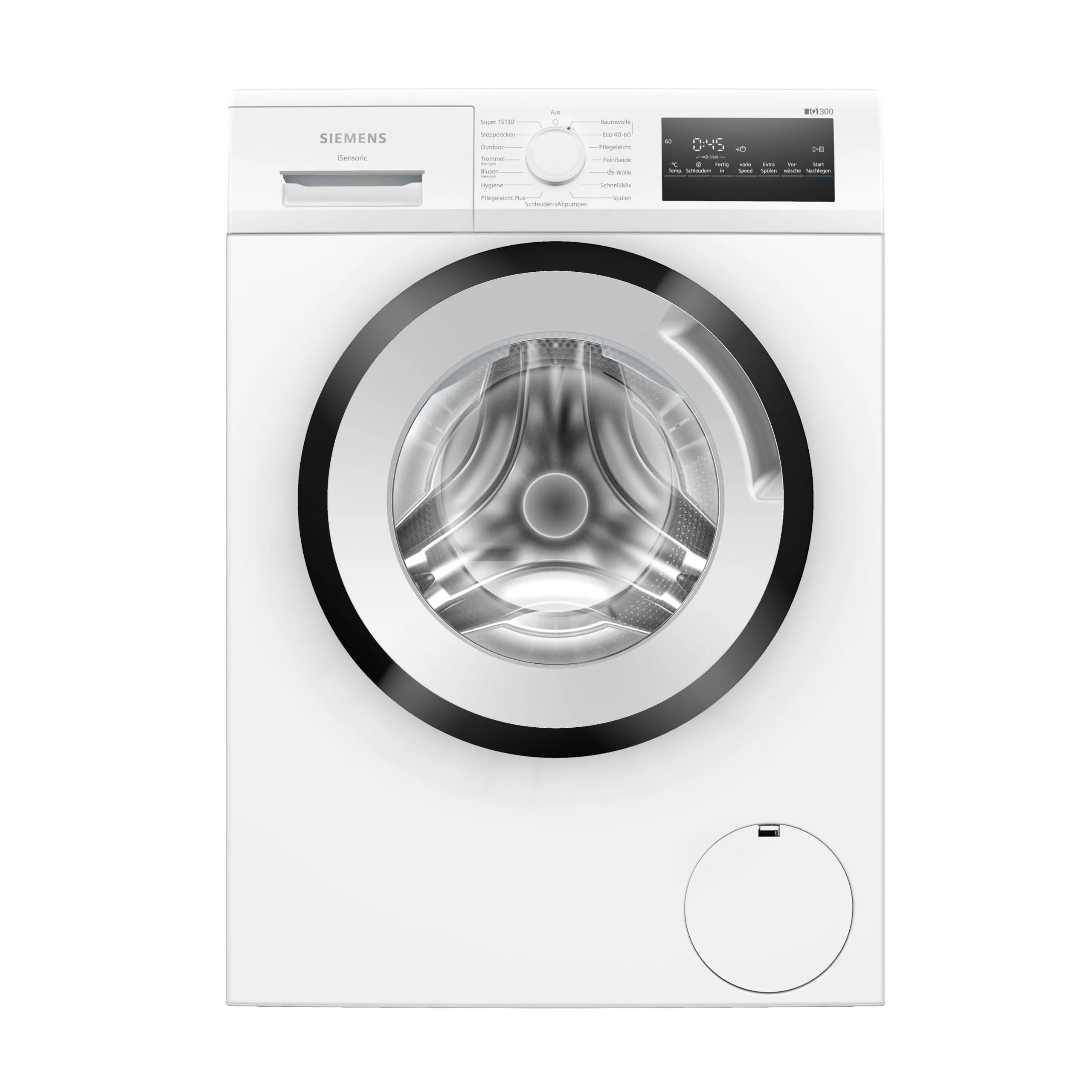 Siemens WM14N223 Waschmaschine iQ300, Frontlader mit 7kg Fassungsvermögen, 1400 UpM, speedPack L, LED-Display,Outdoor-Programm, Weiß, 60cm - Image 7