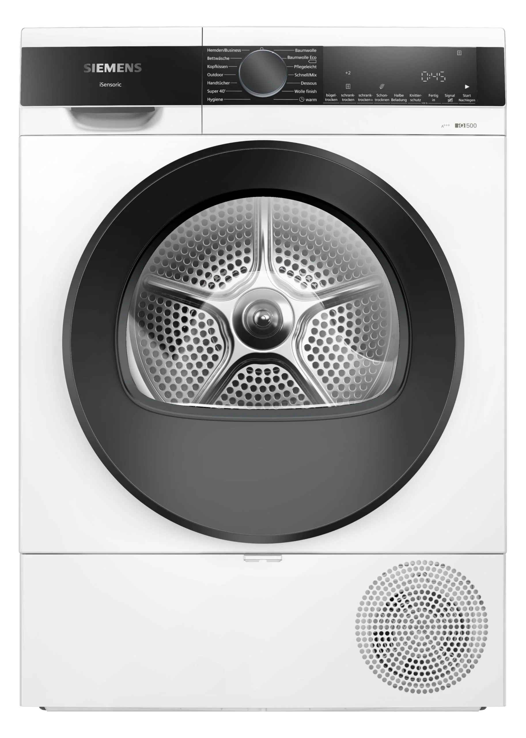 Siemens WQ33G2D40, iQ500 Wärmepumpentrockner für 1-8 kg Wäsche, Schnellprogramm für kleine Ladungen, Schonende Trocknung mit autoDry, softDry Schontrommel, Outdoor-Programm, LED-Display, Weiß - Image 10