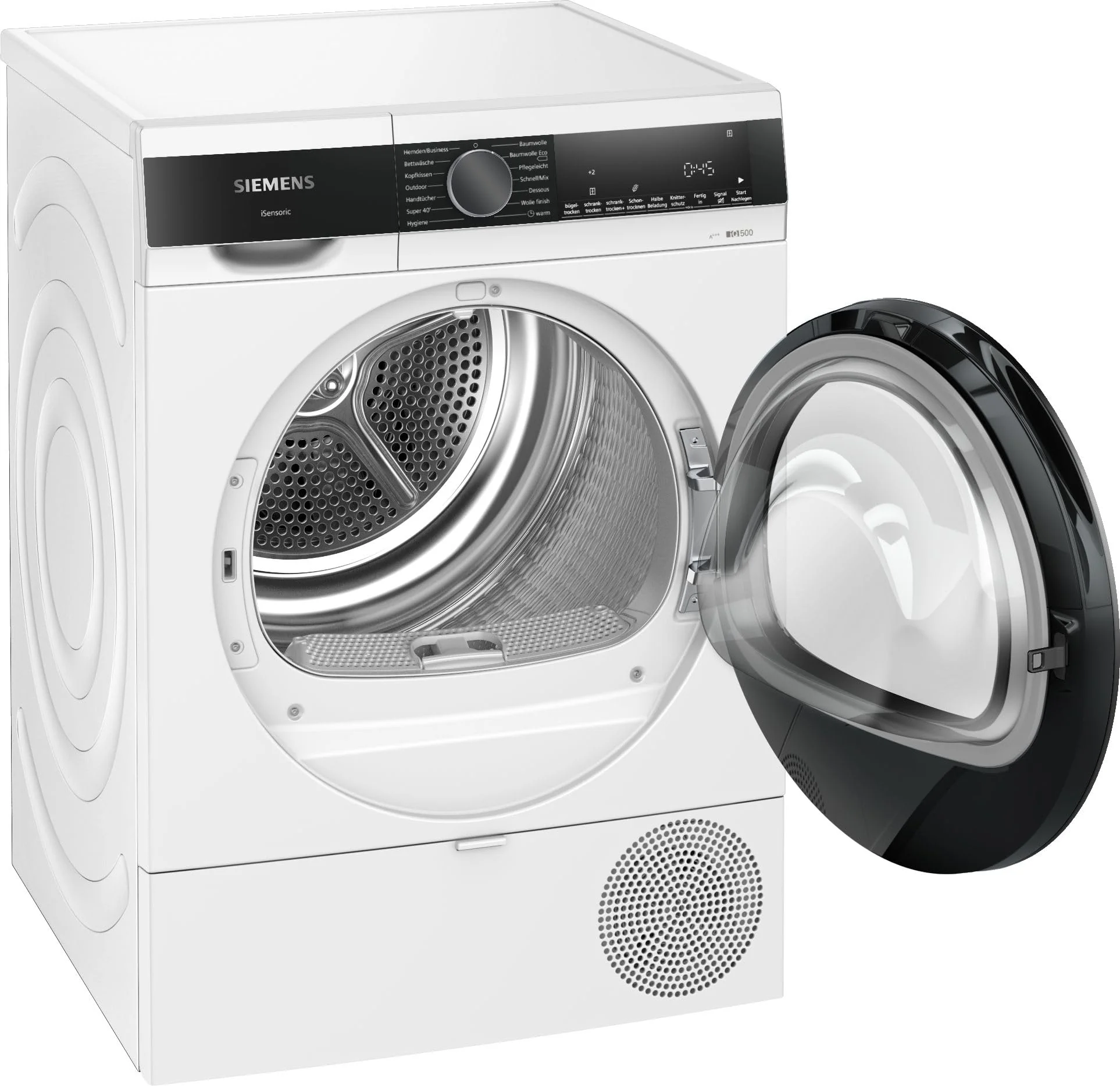 Siemens WQ33G2D40, iQ500 Wärmepumpentrockner für 1-8 kg Wäsche, Schnellprogramm für kleine Ladungen, Schonende Trocknung mit autoDry, softDry Schontrommel, Outdoor-Programm, LED-Display, Weiß - Image 4