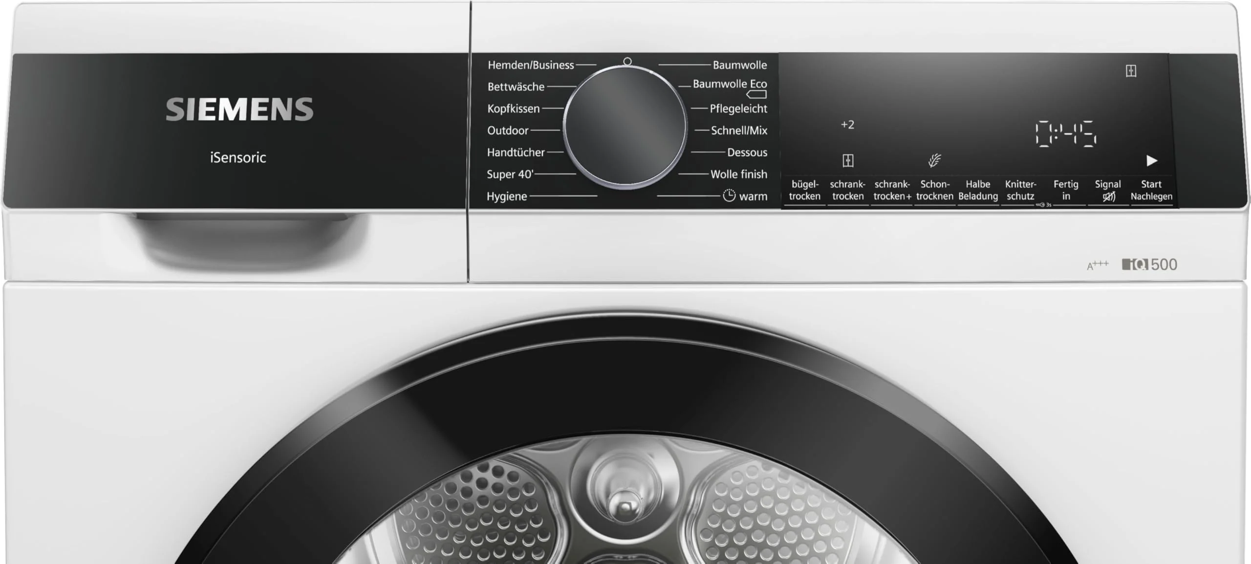 Siemens WQ33G2D40, iQ500 Wärmepumpentrockner für 1-8 kg Wäsche, Schnellprogramm für kleine Ladungen, Schonende Trocknung mit autoDry, softDry Schontrommel, Outdoor-Programm, LED-Display, Weiß - Image 5