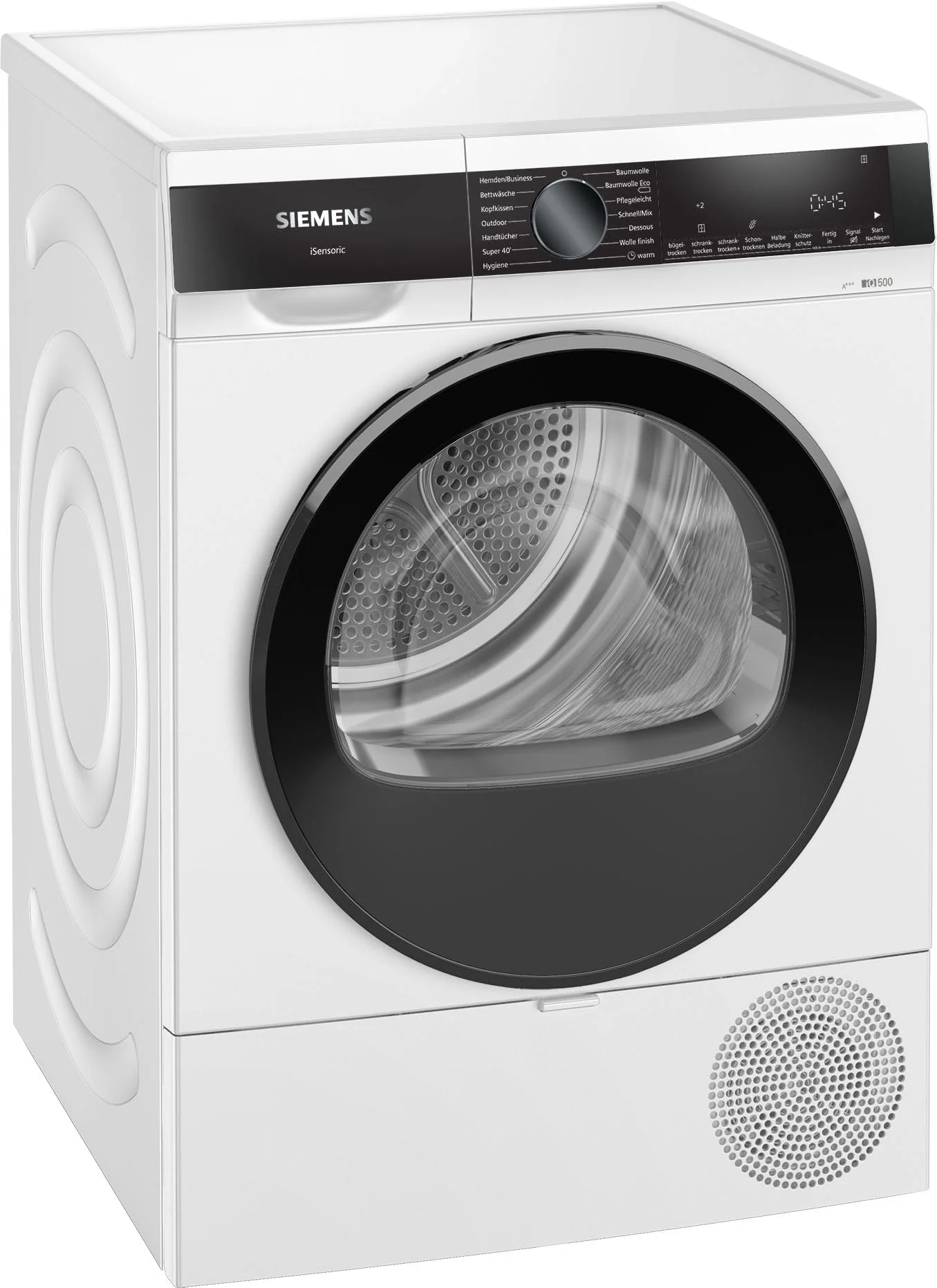 Siemens WQ33G2D40, iQ500 Wärmepumpentrockner für 1-8 kg Wäsche, Schnellprogramm für kleine Ladungen, Schonende Trocknung mit autoDry, softDry Schontrommel, Outdoor-Programm, LED-Display, Weiß - Image 6