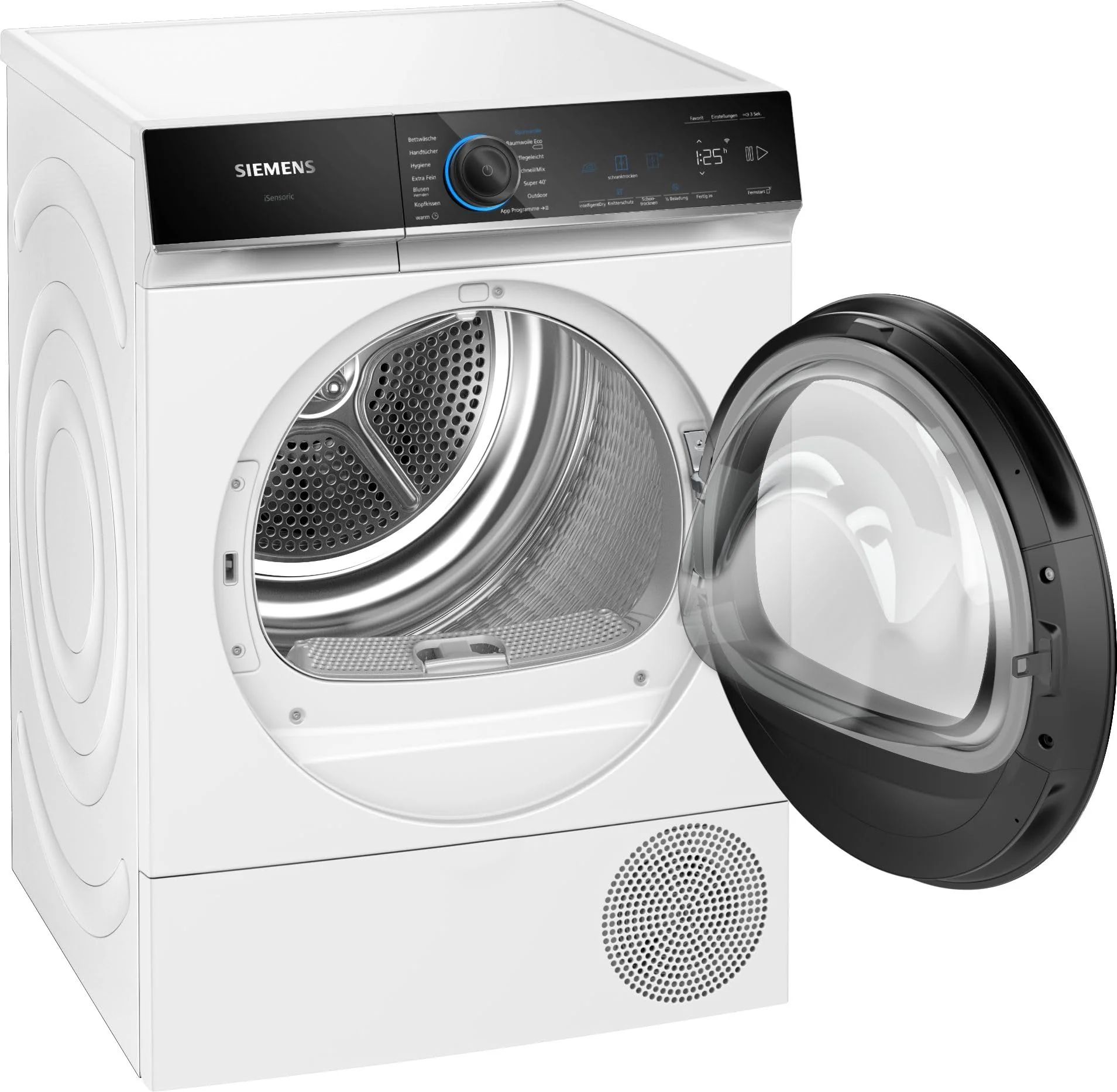 Siemens WQ35B2B30, Smarter iQ700 Wärmepumpentrockner für 1-8 kg Wäsche, Schnellprogramm, Schonende autoDry Trocknung, softDry Schontrommel mit Licht, Outdoor-Programm, directTouch Plus Display, Weiß - Image 9