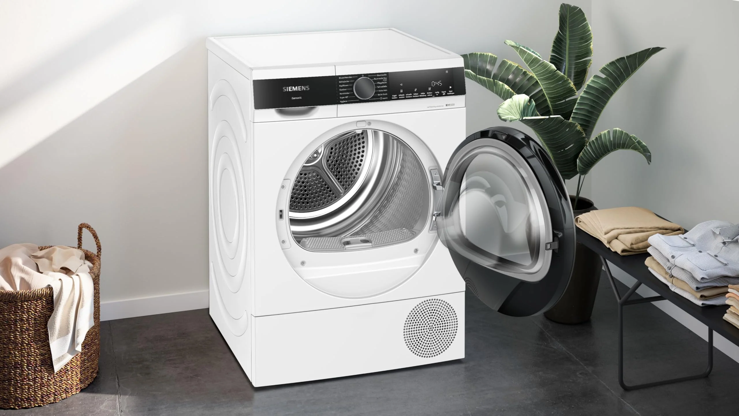 Siemens WQ45G2D00 iQ500 Wärmepumpen-Trockner 9 kg, speedPack - Zeit sparen, Selbstreinigender Kondensator, autoDry - schonendes und präzises Trocknen, Halbe Beladung - Image 3
