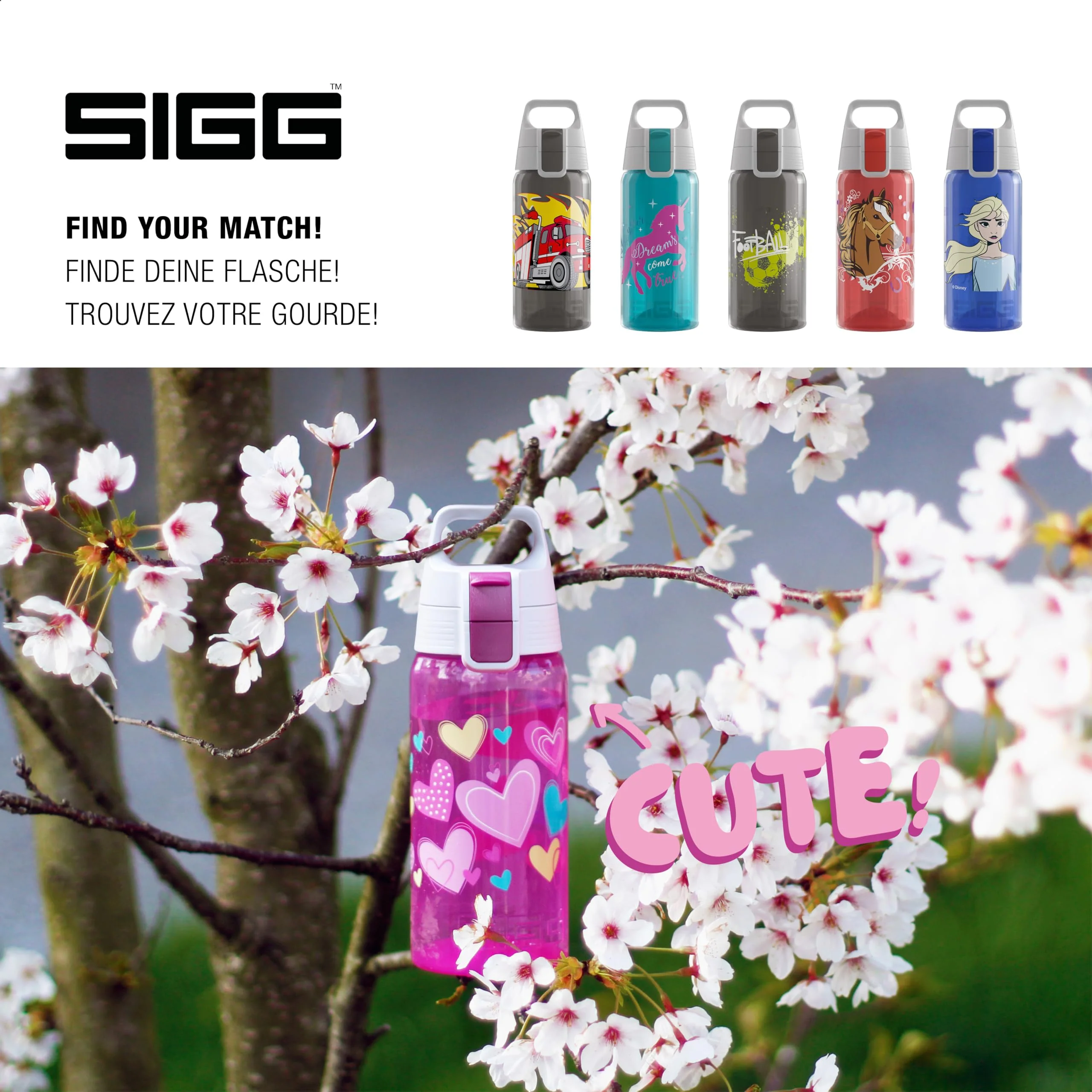 Sigg - Trinkflasche Kinder - Viva One Unifly - Für Kohlensäurehaltige Getränke Geeignet - Auslaufsicher - Spülmaschinenfest - BPA-frei - Sport & Schule - Rosa mit Einhorn - 0,5L - Image 3