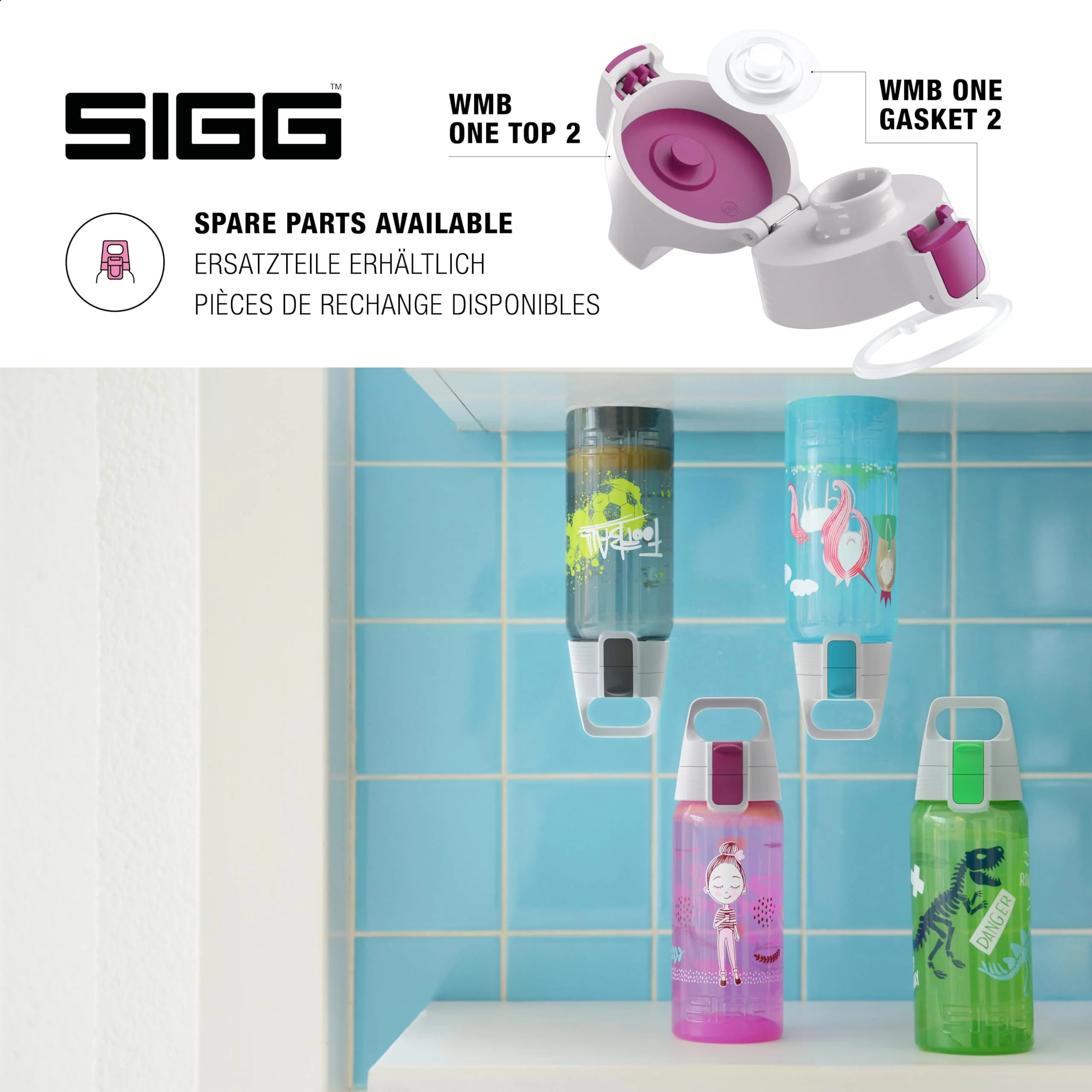 Sigg - Trinkflasche Kinder - Viva One Unifly - Für Kohlensäurehaltige Getränke Geeignet - Auslaufsicher - Spülmaschinenfest - BPA-frei - Sport & Schule - Rosa mit Einhorn - 0,5L - Image 4