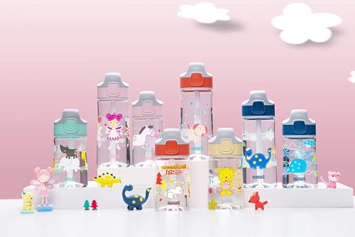 SIGG - Tritan Trinkflasche Kinder - Miracle Dinosaurier - Mit Trinkhalm - Auslaufsicher - Spülmaschinenfest - Microwellengeeignet - Kratzresistent - BPA-frei - Schule & Sport - Blau - 0,45L - Image 2