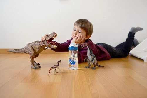 SIGG - Tritan Trinkflasche Kinder - Miracle Dinosaurier - Mit Trinkhalm - Auslaufsicher - Spülmaschinenfest - Microwellengeeignet - Kratzresistent - BPA-frei - Schule & Sport - Blau - 0,45L - Image 3