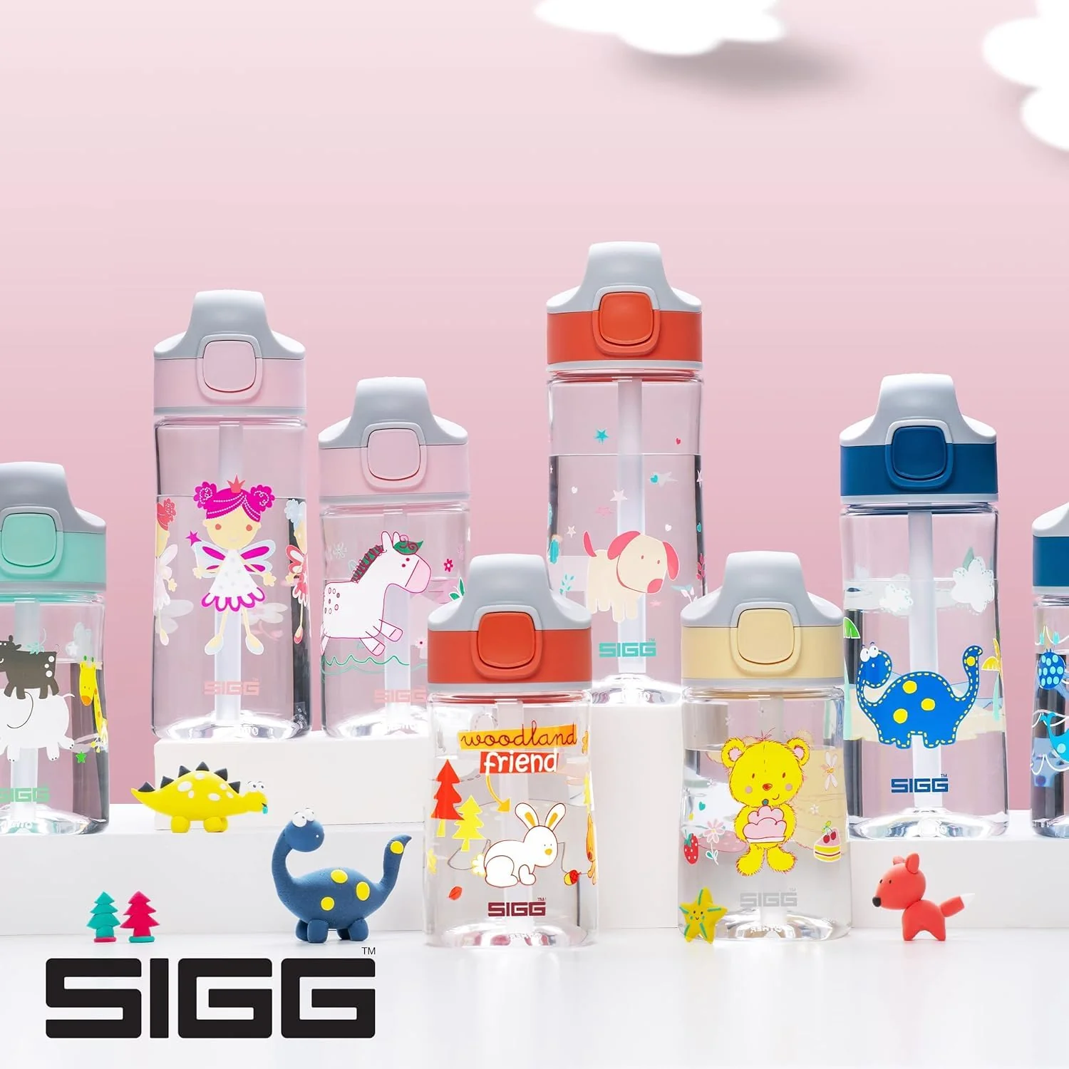 SIGG - Tritan Trinkflasche Kinder - Miracle Dinosaurier - Mit Trinkhalm - Auslaufsicher - Spülmaschinenfest - Microwellengeeignet - Kratzresistent - BPA-frei - Schule & Sport - Blau - 0,45L - Image 5