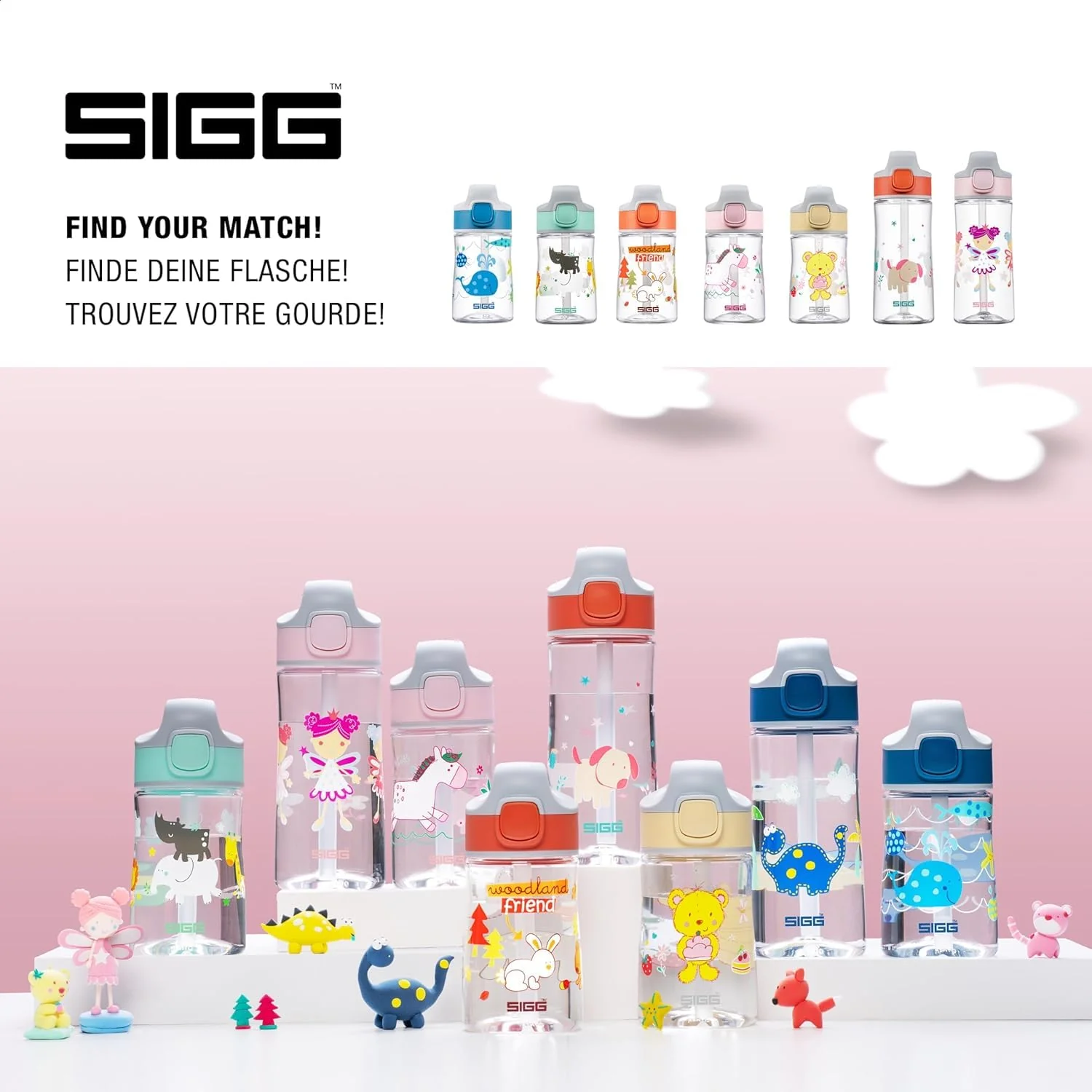 SIGG - Tritan Trinkflasche Kinder - Miracle Dinosaurier - Mit Trinkhalm - Auslaufsicher - Spülmaschinenfest - Microwellengeeignet - Kratzresistent - BPA-frei - Schule & Sport - Blau - 0,45L - Image 8