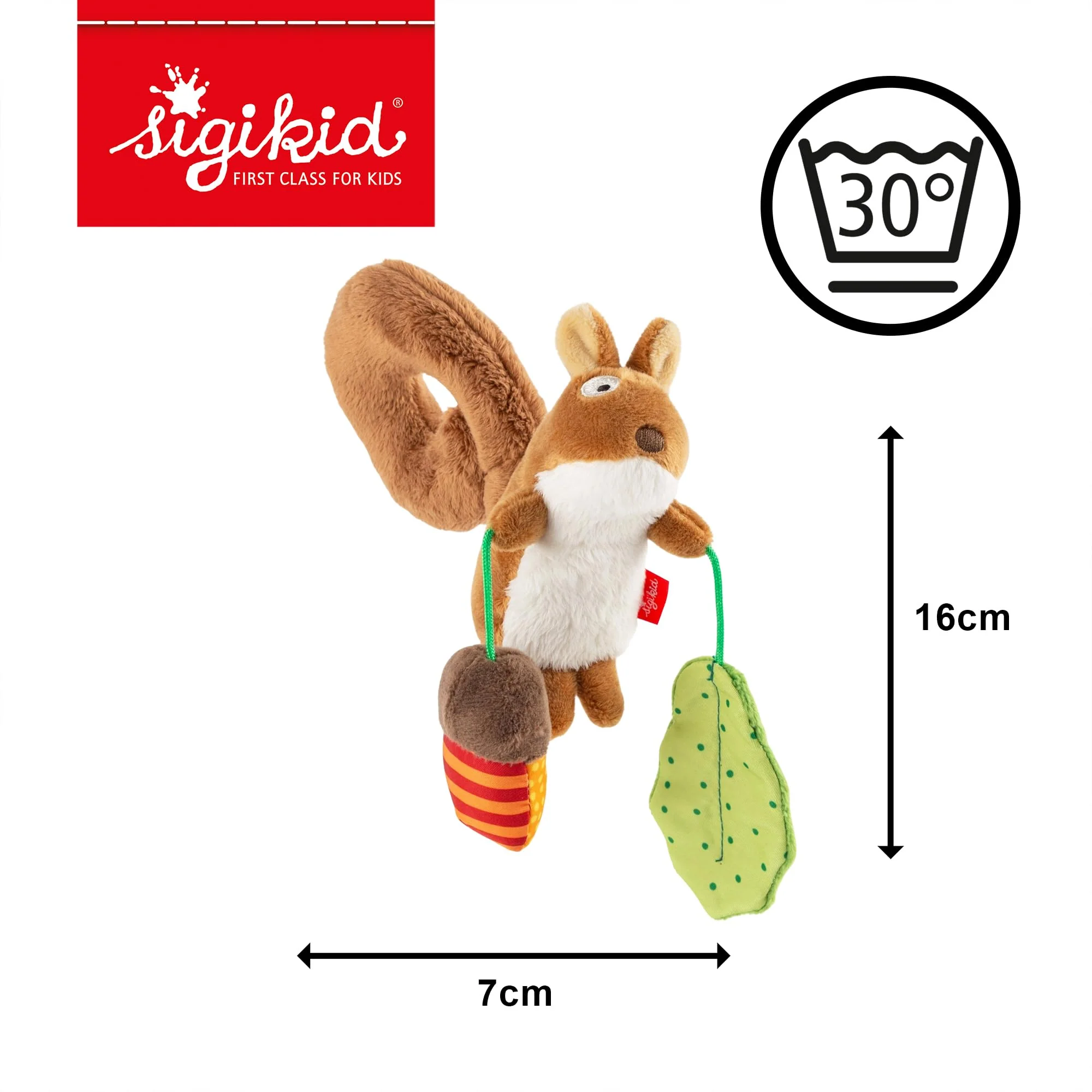 SIGIKID 41010 Anhänger Eichhörnchen Baby Activity On Tour Mädchen und Jungen Babyspielzeug empfohlen ab Geburt braun - Image 8
