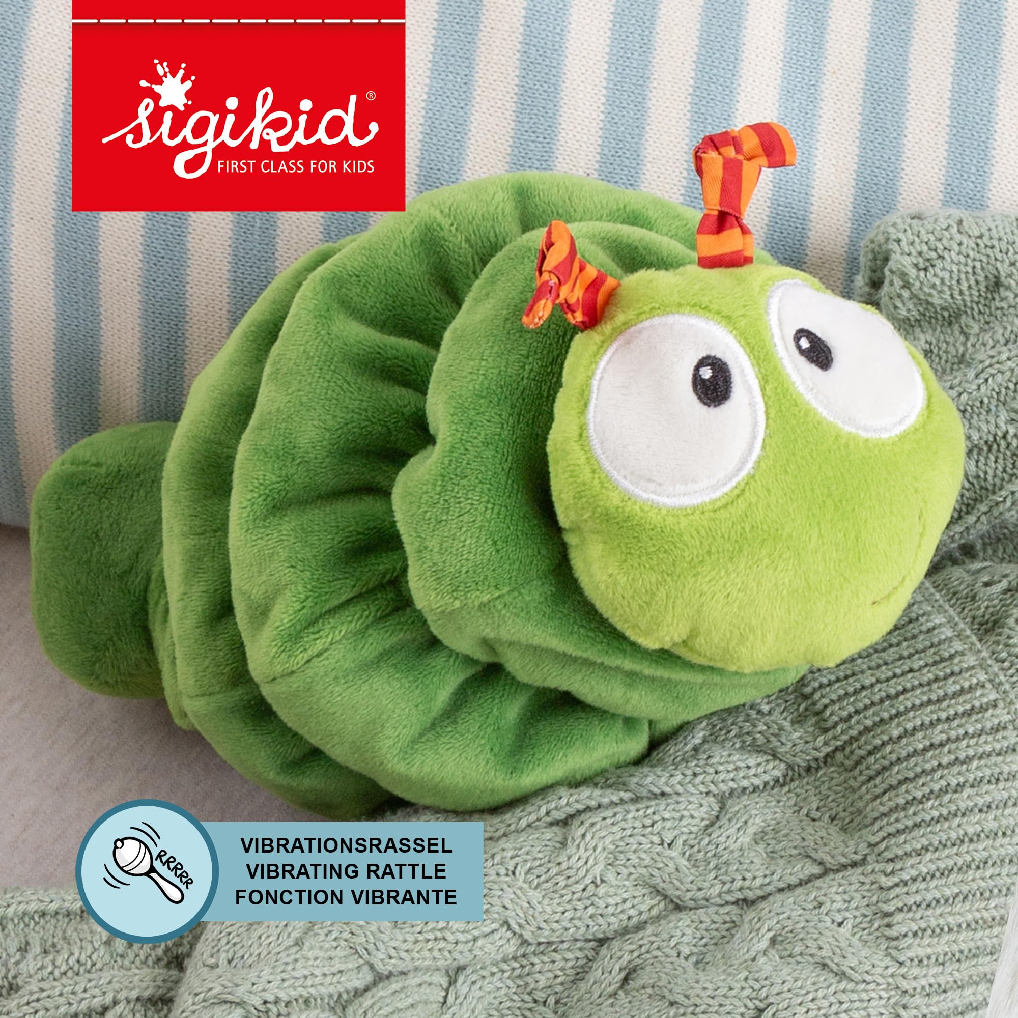 SIGIKID 41294 Rattelraupe Baby Activity PlayQ Mädchen und Jungen Babyspielzeug empfohlen ab 3 Monaten grün - Image 13