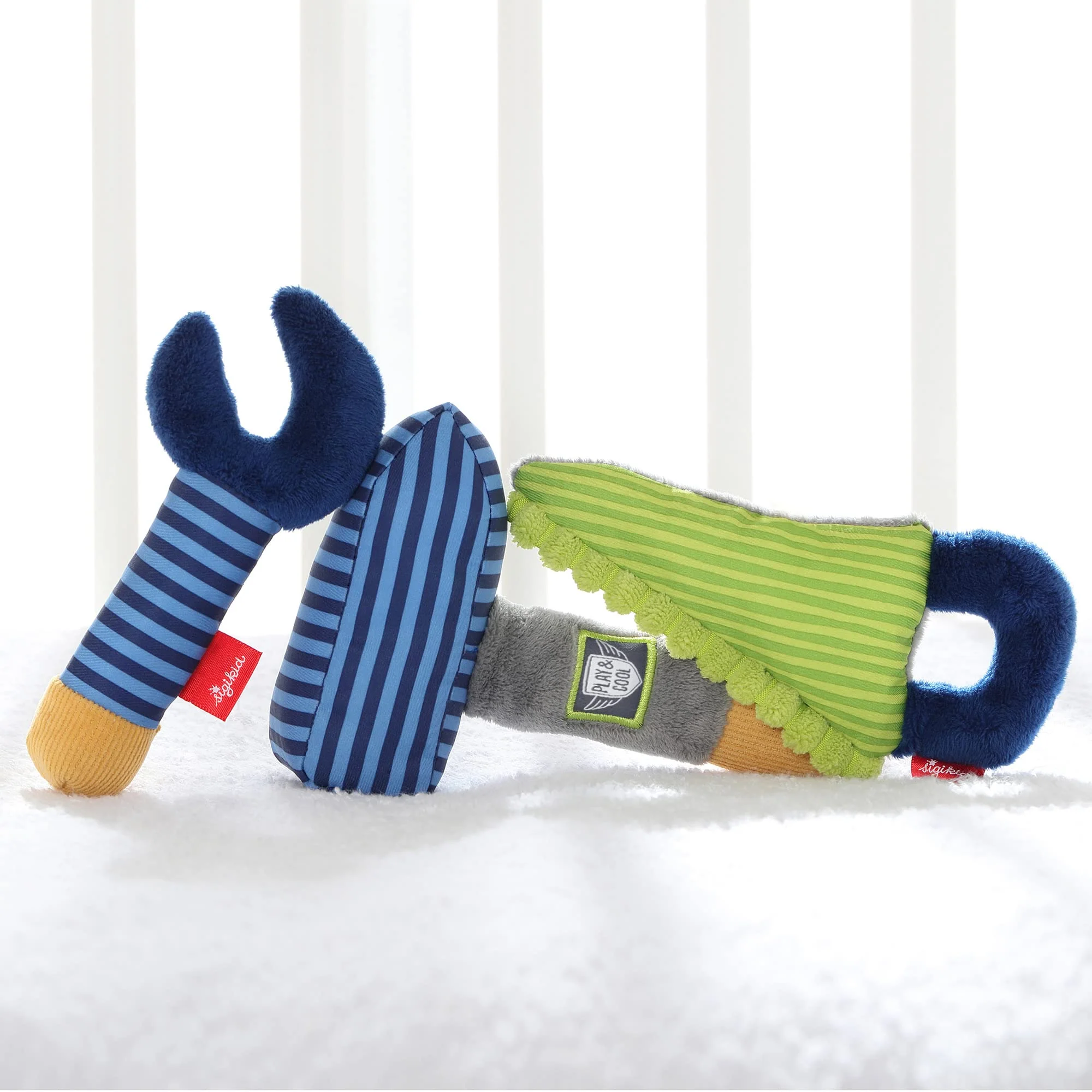 SIGIKID 41676 Greifling Werkzeug Set Play & Cool Mädchen und Jungen Babyspielzeug empfohlen ab Geburt mehrfarbig - Image 9