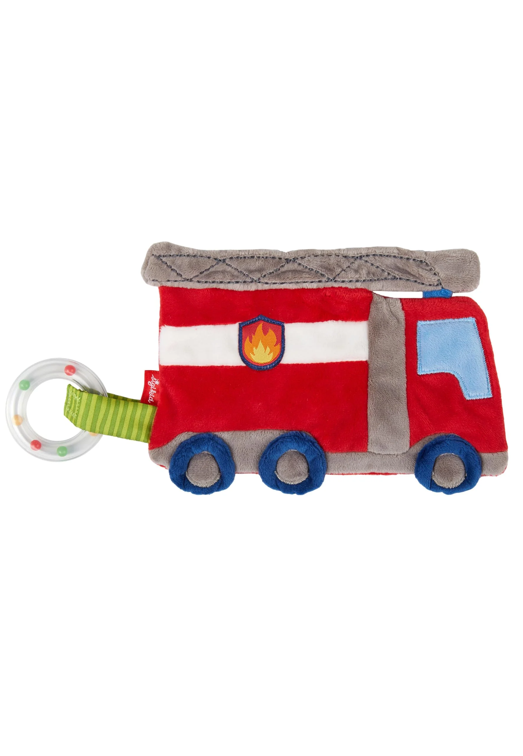 SIGIKID 42304 Aktiv-Knistertuch Feuerwehr PlayQ Mädchen und Jungen Babyspielzeug empfohlen ab Geburt rot, 1 Stück (1er Pack) - Image 8