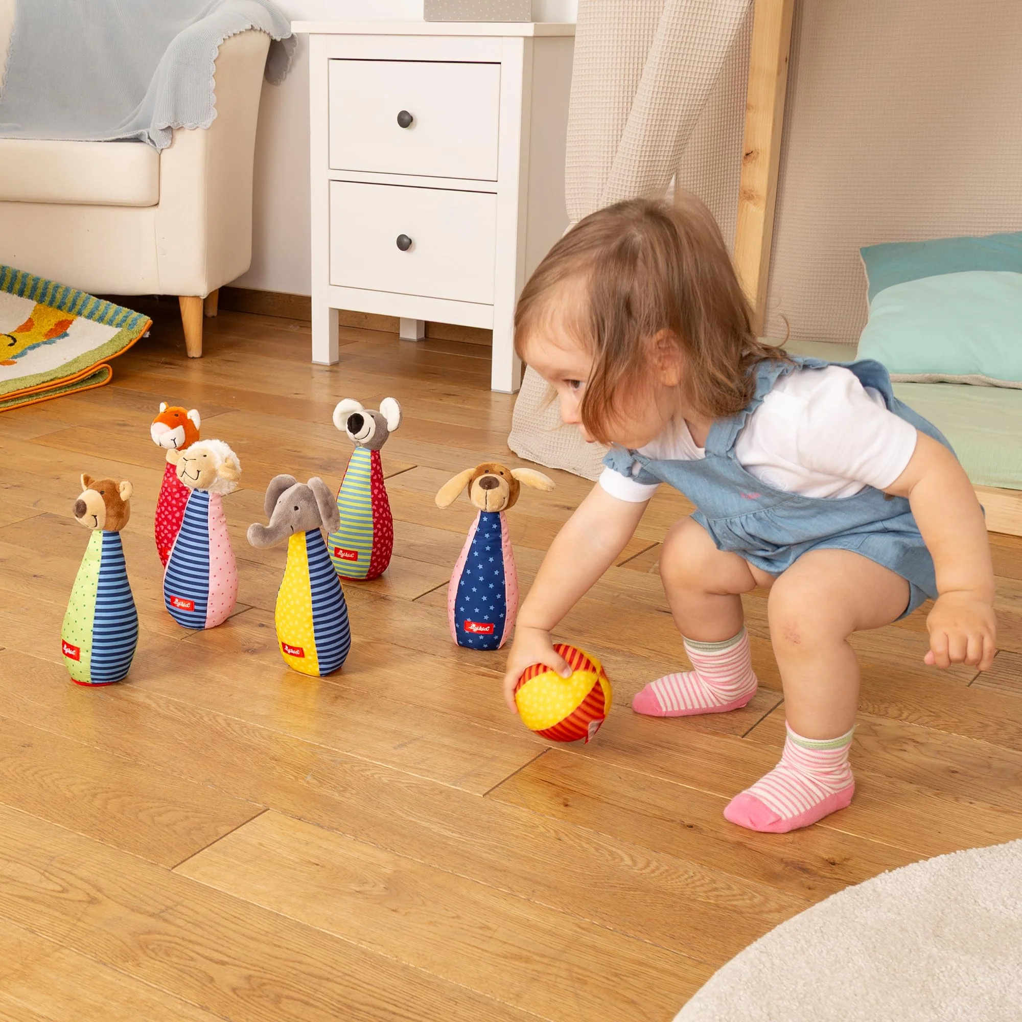 SIGIKID 49520 Kegelspiel Soft PlayQ Mädchen und Jungen Babyspielzeug empfohlen ab 3 Monaten mehrfarbig - Image 12
