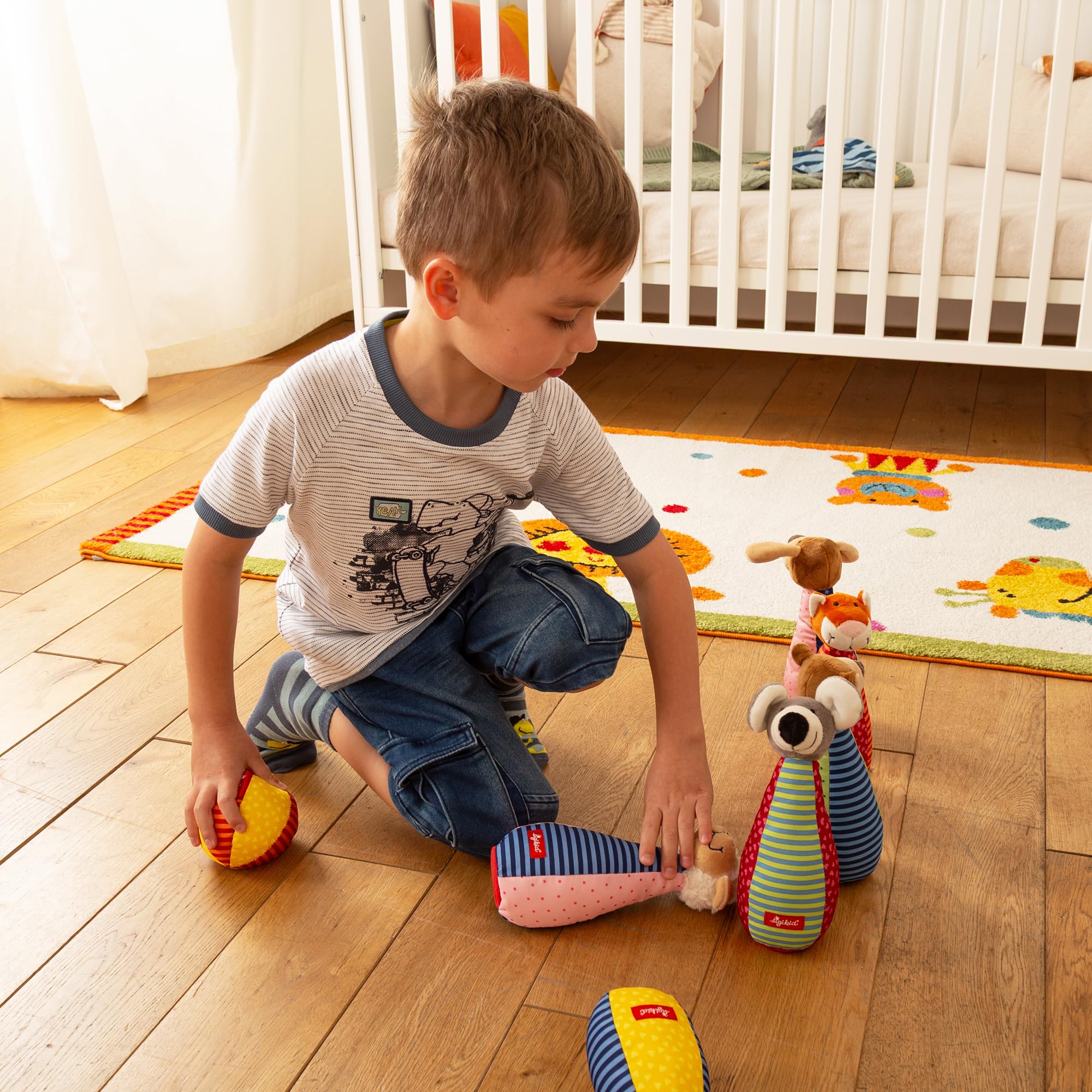 SIGIKID 49520 Kegelspiel Soft PlayQ Mädchen und Jungen Babyspielzeug empfohlen ab 3 Monaten mehrfarbig - Image 13
