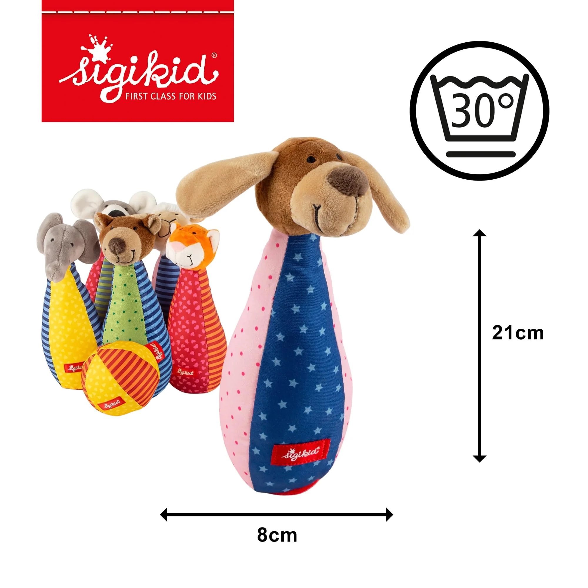 SIGIKID 49520 Kegelspiel Soft PlayQ Mädchen und Jungen Babyspielzeug empfohlen ab 3 Monaten mehrfarbig - Image 15