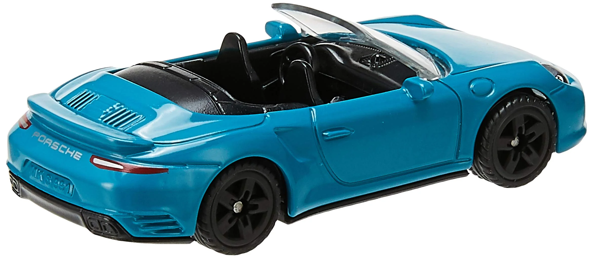siku 1523, Porsche 911 Turbo S Cabrio, Metall/Kunststoff, Blau, Spielzeugauto für Kinder - Image 3