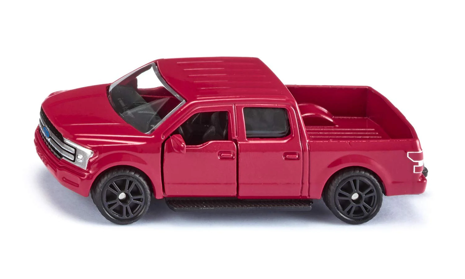 siku 1535, Ford F150, Rot, Metall/Kunststoff, Bereifung aus Gummi, Spielzeugauto für Kinder, Öffenbare Türen