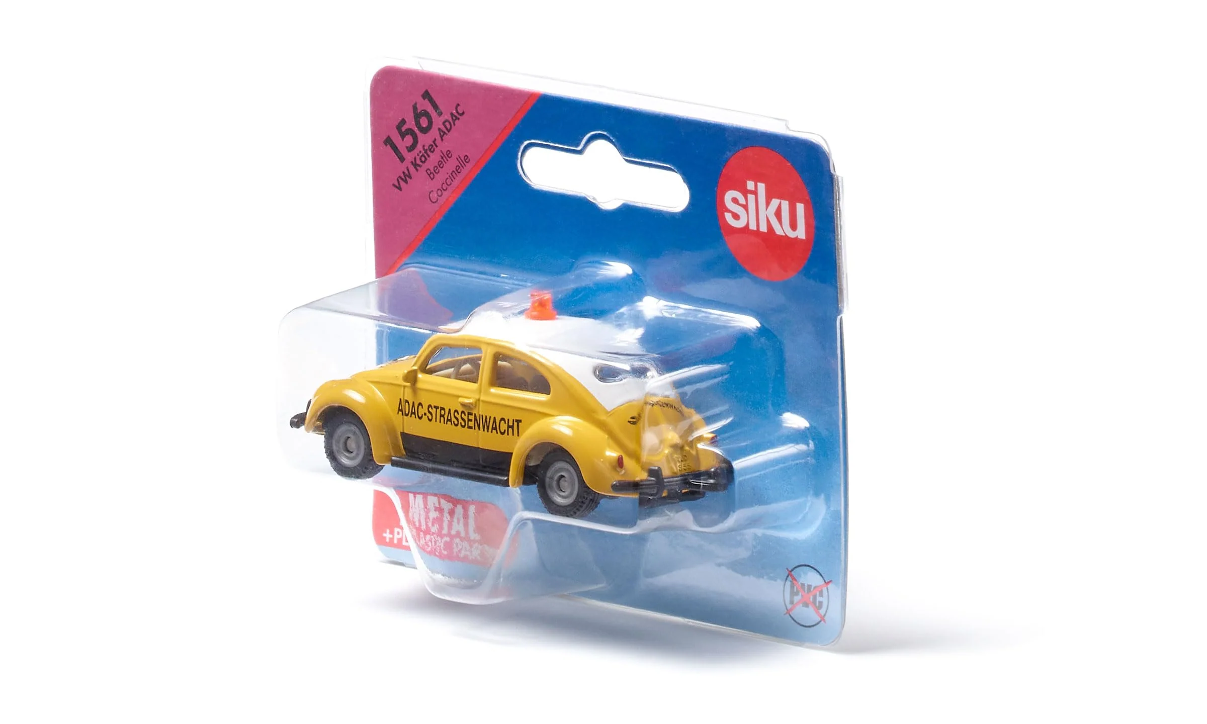siku 1561, VW Käfer ADAC, Spielzeugauto, Metall/Kunststoff, Gelb, Spielzeugauto für Kinder, Gummierte Reifen, Mit Dachlampe - Image 2