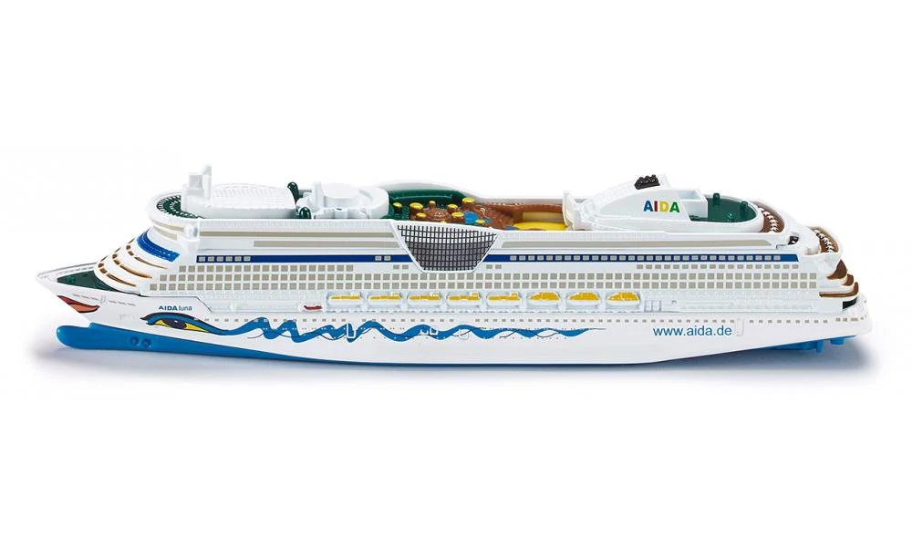 siku 1720, Kreuzfahrtschiff AIDAluna, 1:1400, Metall/Kunststoff, AIDA-Optik, Nicht schwimmfähig, Weiß