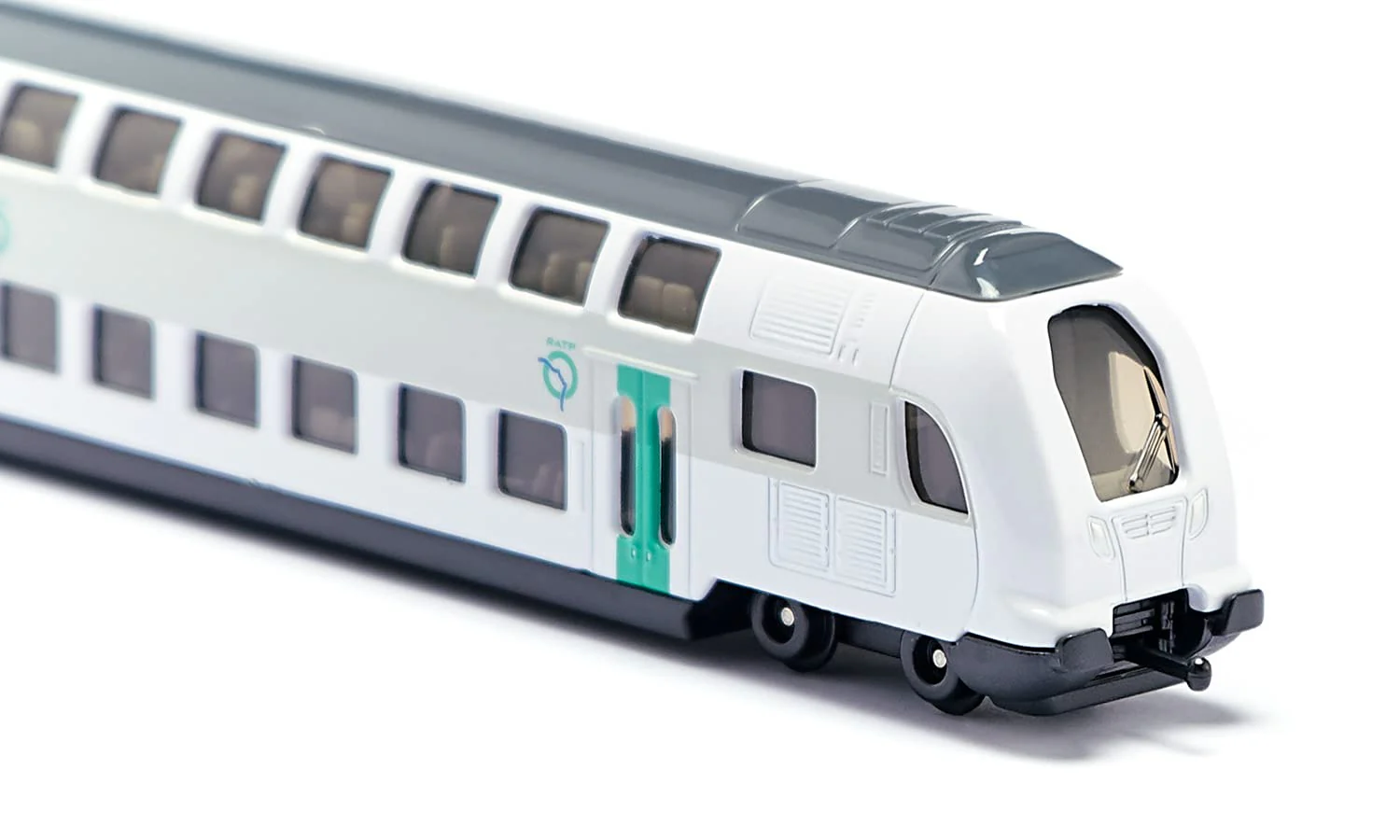 siku 1791001, Doppelstock-Zug RATP Frankreich, 1:87, Metall/Kunststoff, Türkis/Weiß, Kompatibel mit anderen siku Spielzeugen - Image 4