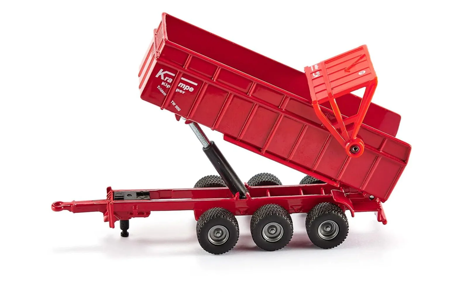 siku 1844, Massey Ferguson Traktor mit Anhänger, 1:87, Metall/Kunststoff, Rot, Kippbarer Anhänger - Image 4