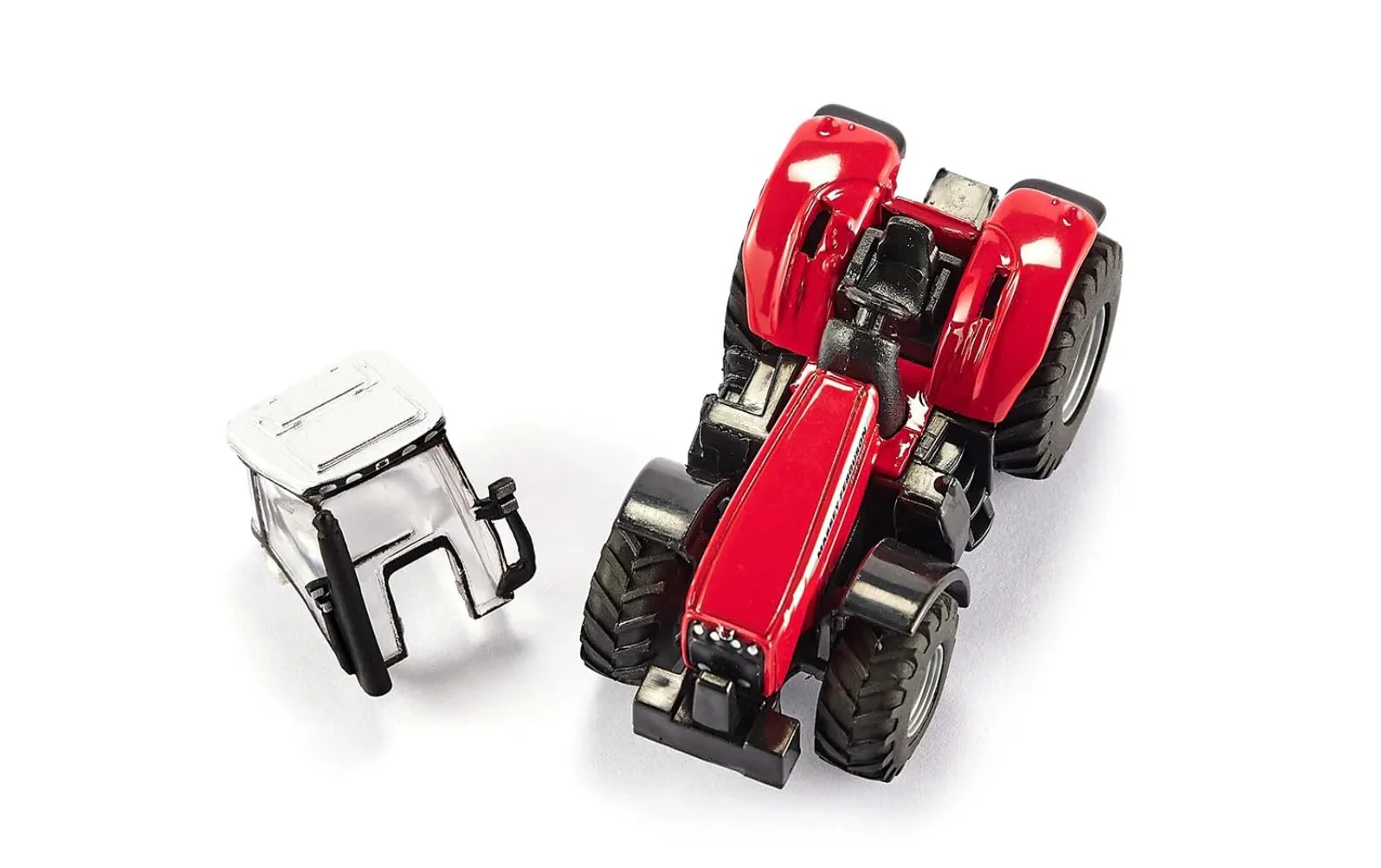 siku 1844, Massey Ferguson Traktor mit Anhänger, 1:87, Metall/Kunststoff, Rot, Kippbarer Anhänger - Image 5