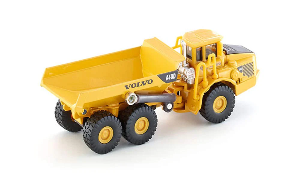 siku 1877, Volvo Dumper, Baustellenfahrzeug, 1:87, Metall/Kunststoff, Kippbare Mulde, Gelb - Image 4