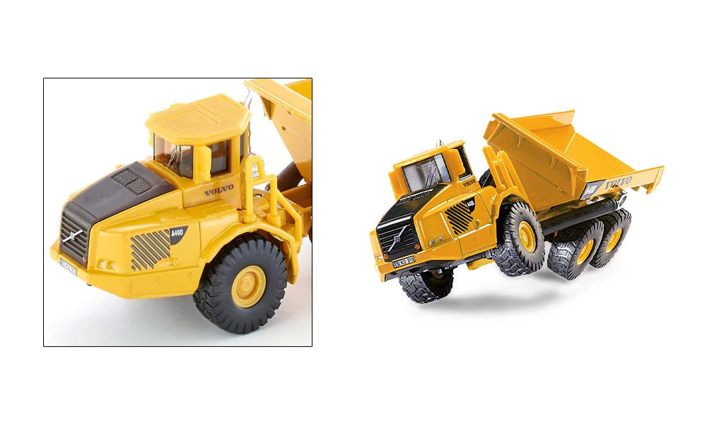 siku 1877, Volvo Dumper, Baustellenfahrzeug, 1:87, Metall/Kunststoff, Kippbare Mulde, Gelb - Image 5